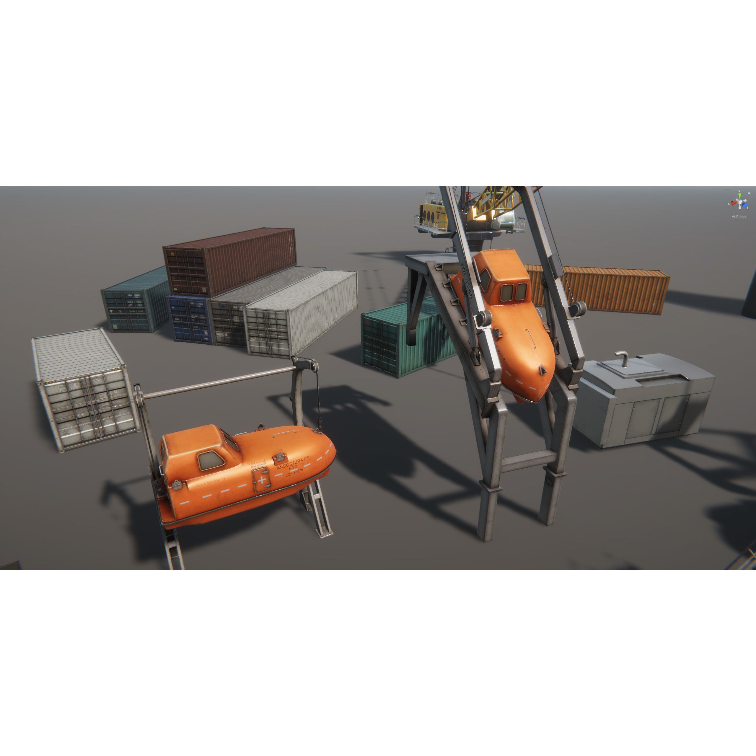 Ship Props Pack - Low-Poly Game-Ready 3D Model - View 7