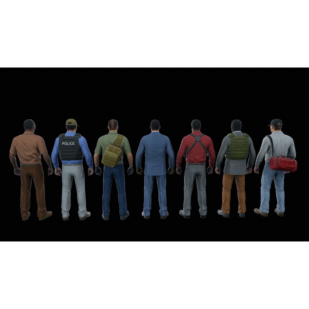 Special Agent 3D Model – Low Poly Game-Ready Character, FBX - View 17