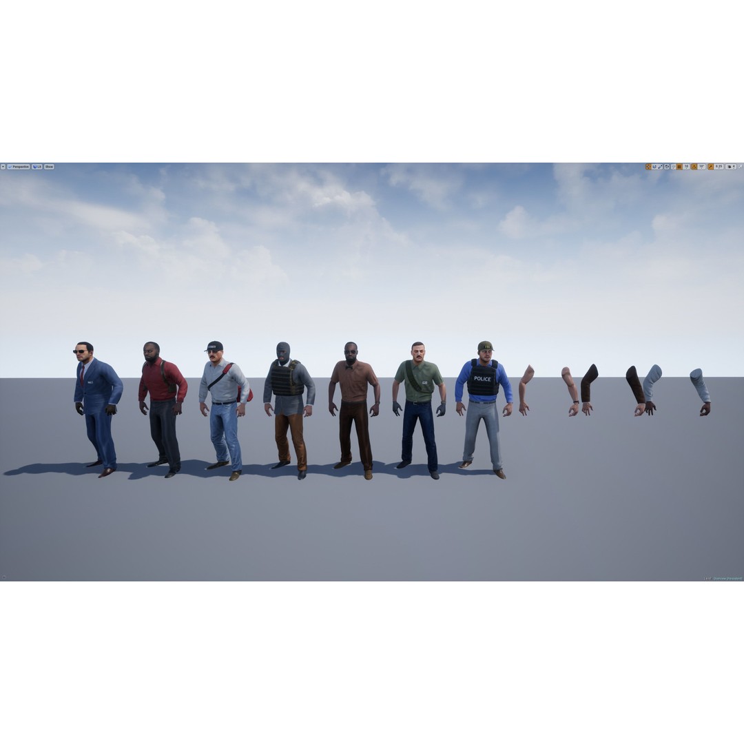 Special Agent 3D Model – Low Poly Game-Ready Character, FBX - View 19