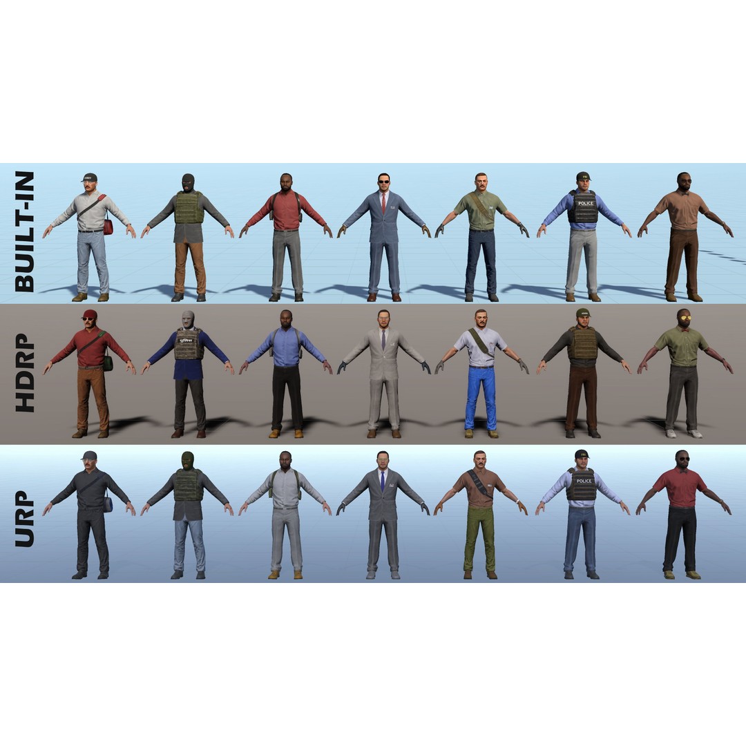 Special Agent 3D Model – Low Poly Game-Ready Character, FBX - View 20