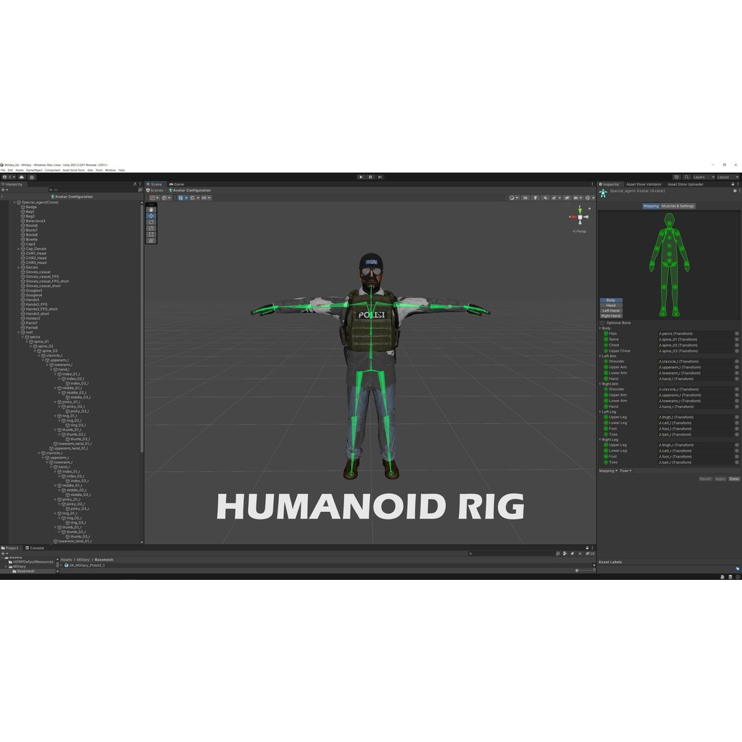 Special Agent 3D Model – Low Poly Game-Ready Character, FBX - View 22