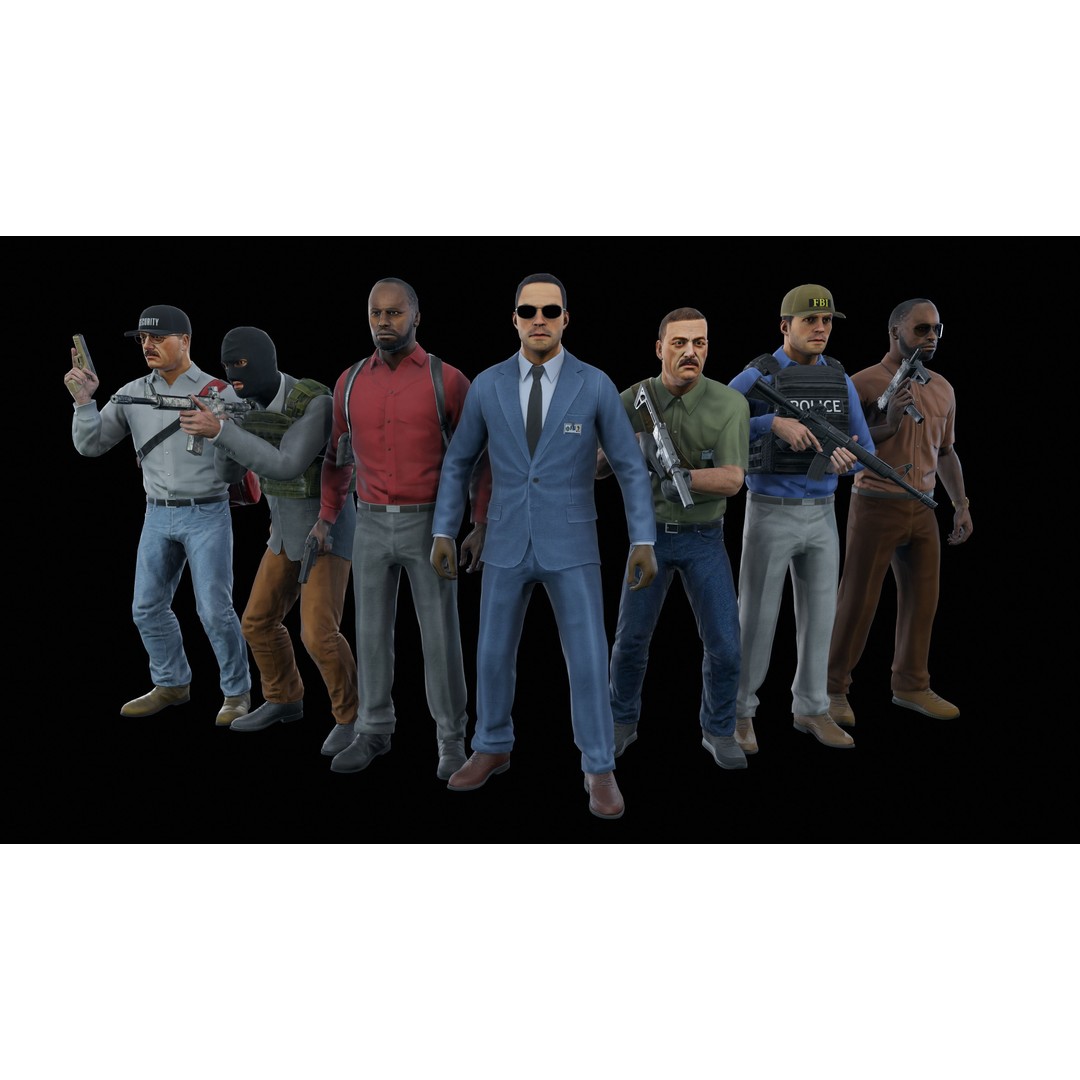 Special Agent 3D Model – Low Poly Game-Ready Character, FBX - View 3