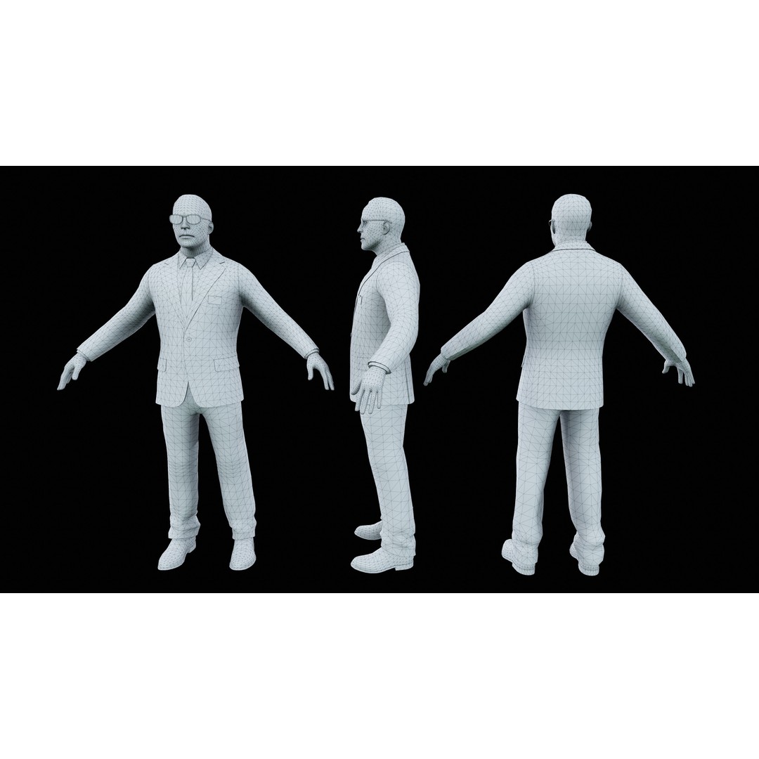 Special Agent 3D Model – Low Poly Game-Ready Character, FBX - View 6