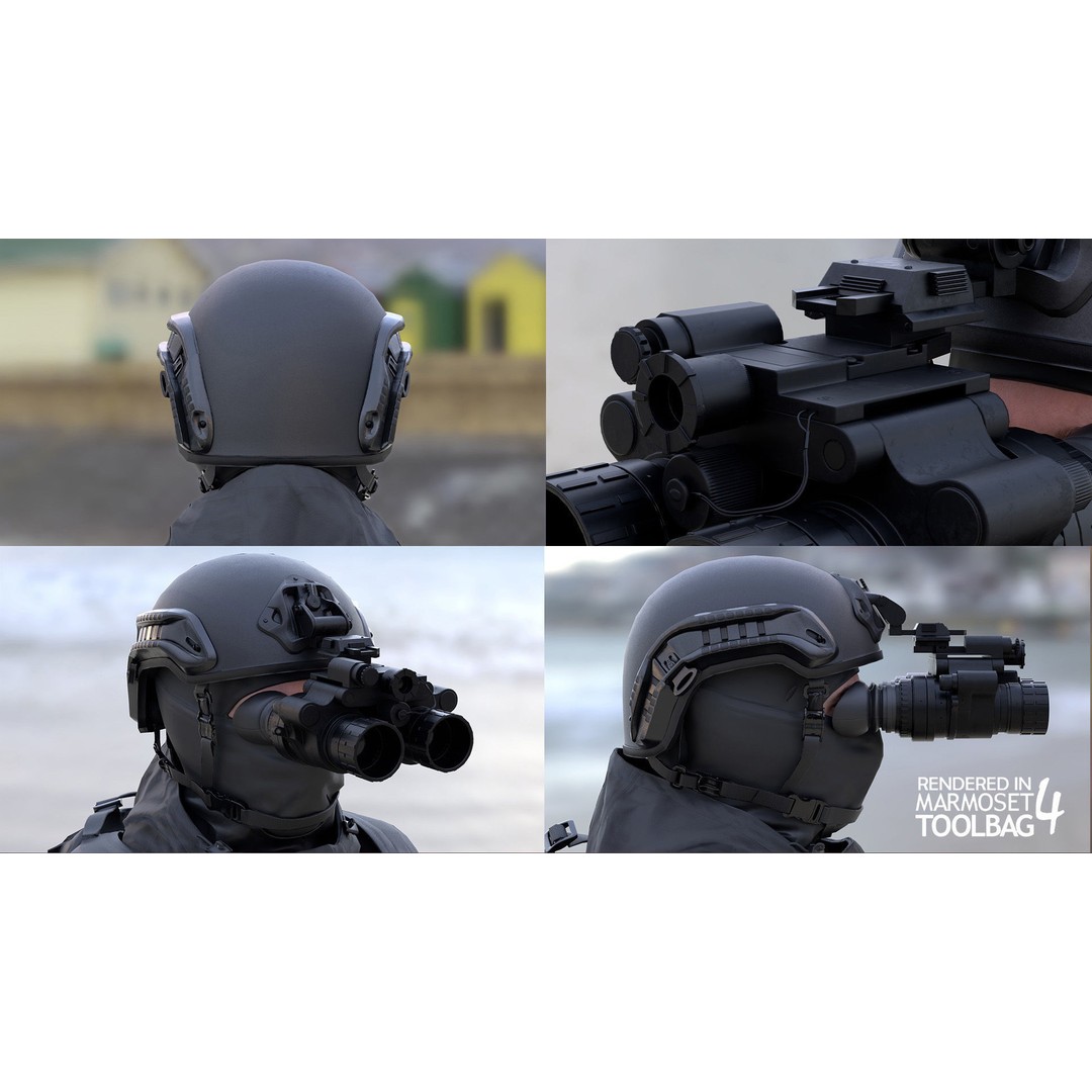 Military Uniform 3D Model – Modular Rigged Character for Unreal Engine - View 14