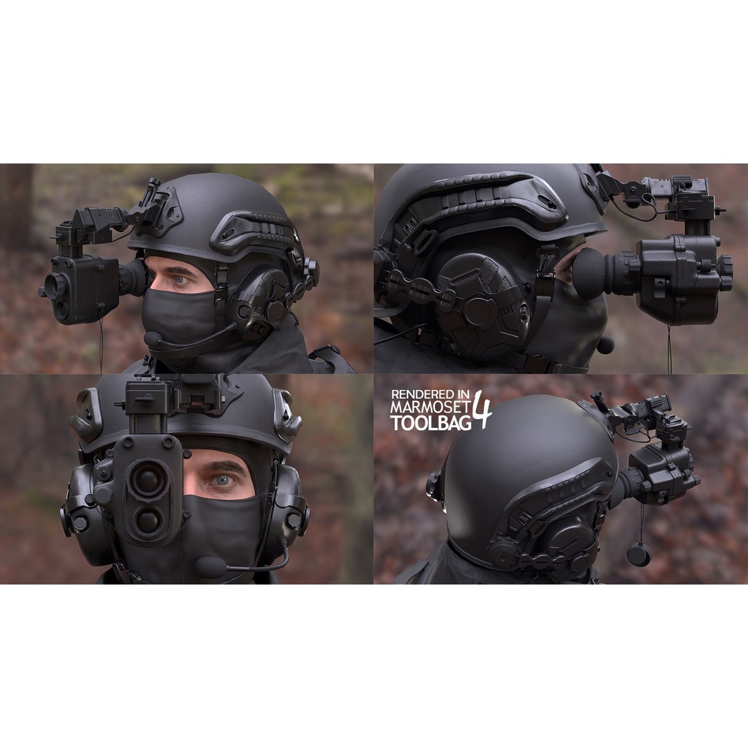 Military Uniform 3D Model – Modular Rigged Character for Unreal Engine - View 5