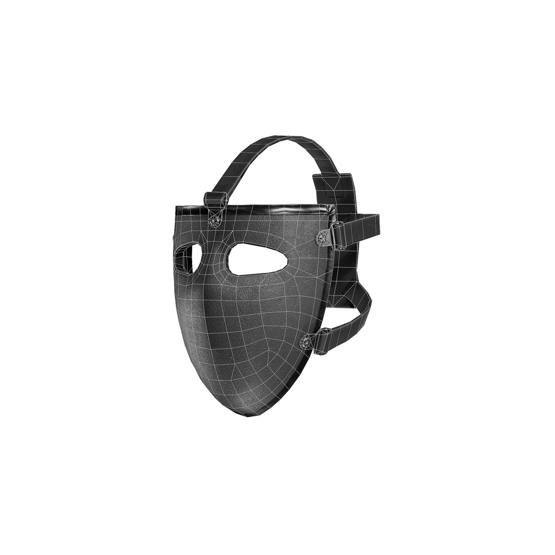 Bulletproof Mask V2 3D Model – Low Poly PBR Game Asset, FBX, OBJ - View 6