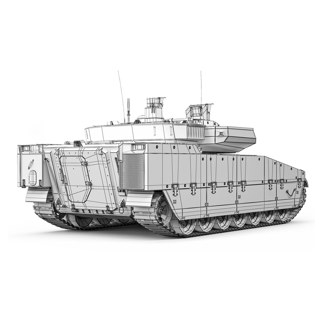 BMP CV90 3D Model – Detailed Armored Vehicle, Game Ready, FBX