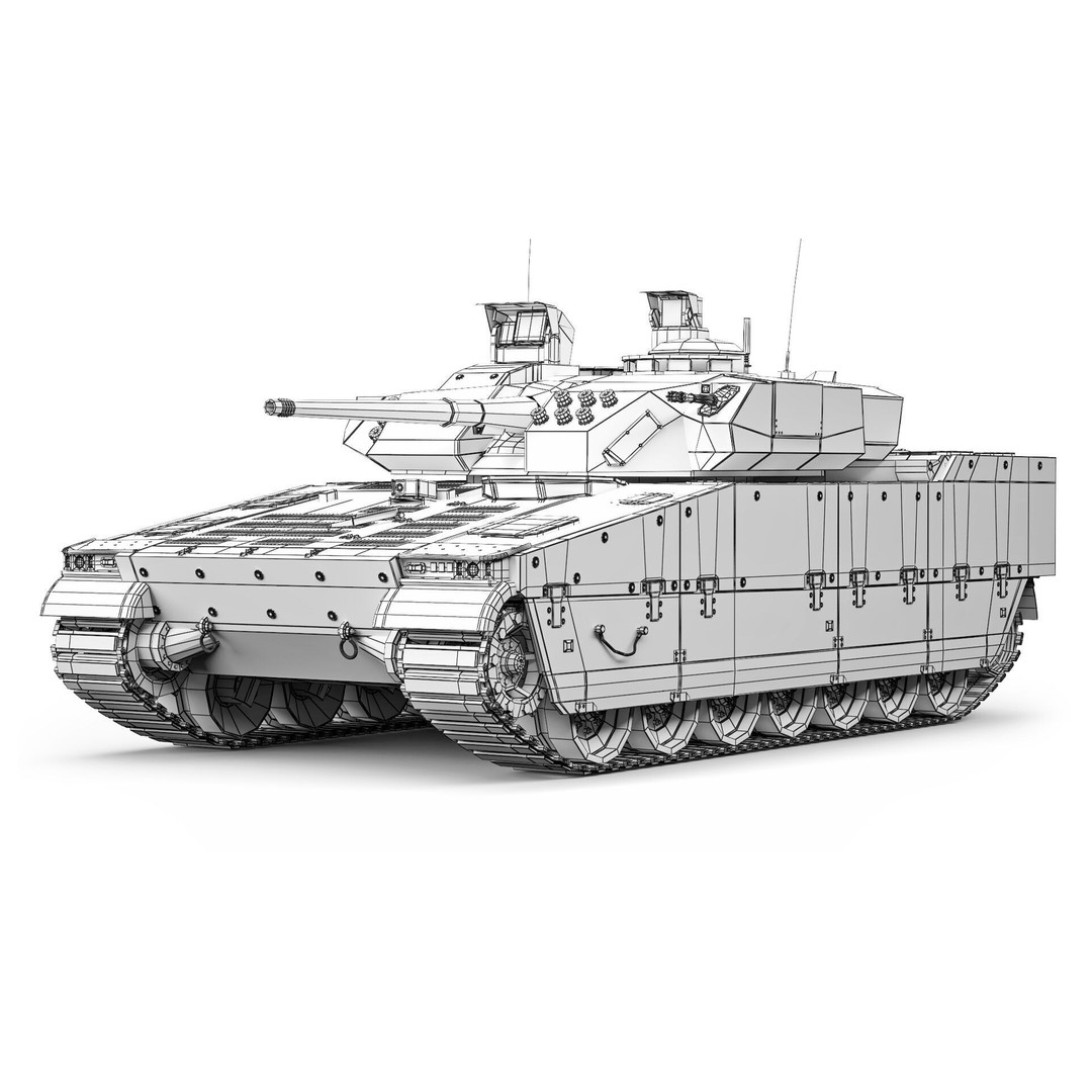 BMP CV90 3D Model – Detailed Armored Vehicle, Game Ready, FBX - View 10