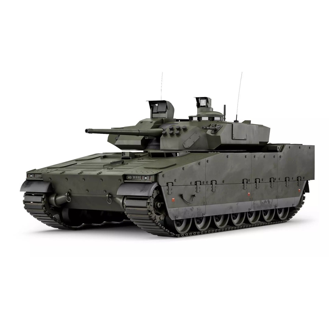 BMP CV90 3D Model – Detailed Armored Vehicle, Game Ready, FBX - View 2