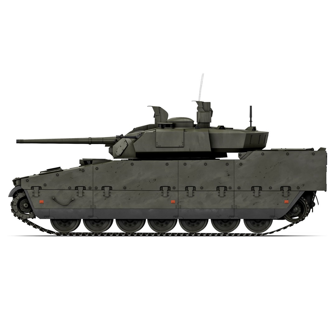 BMP CV90 3D Model – Detailed Armored Vehicle, Game Ready, FBX - View 3