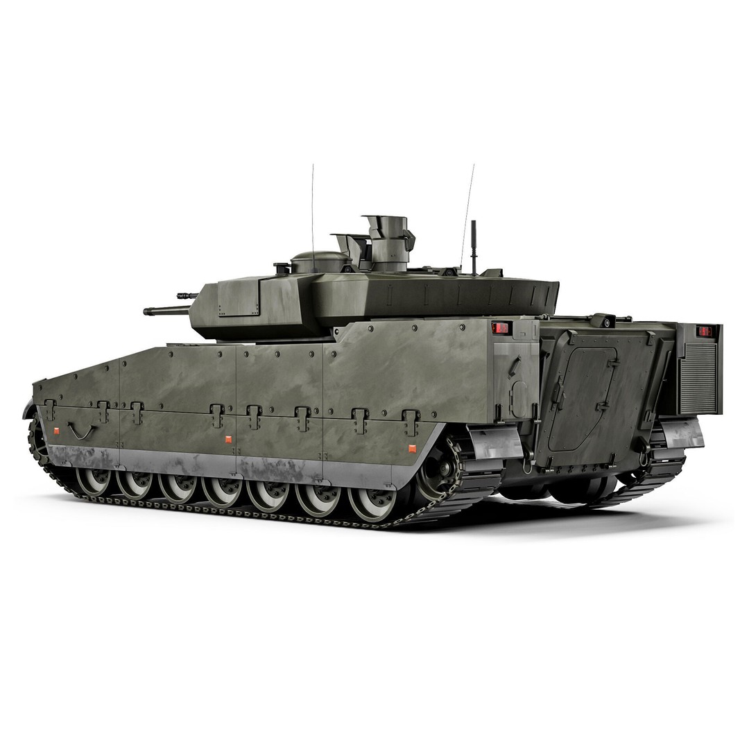 BMP CV90 3D Model – Detailed Armored Vehicle, Game Ready, FBX - View 4