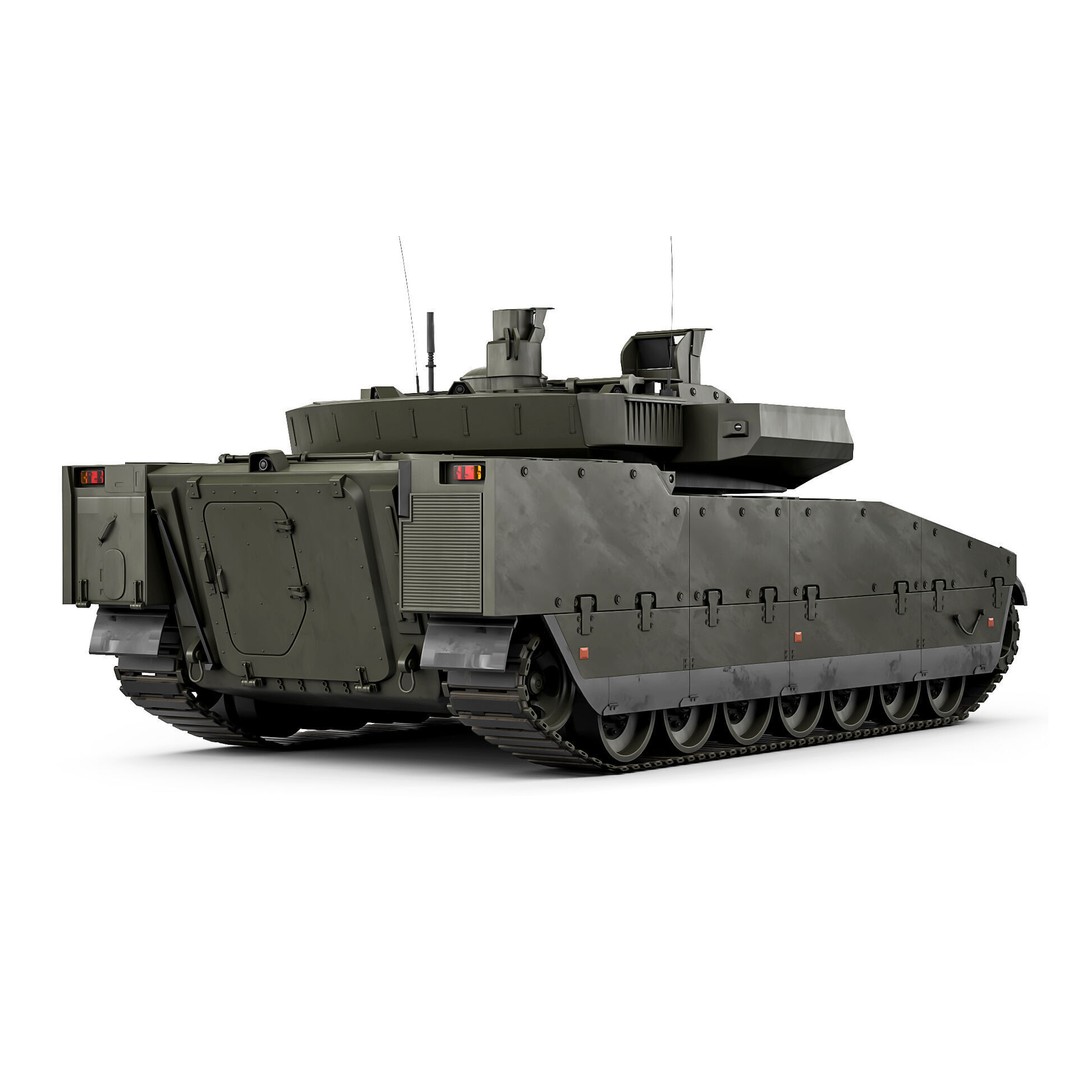 BMP CV90 3D Model – Detailed Armored Vehicle, Game Ready, FBX - View 6