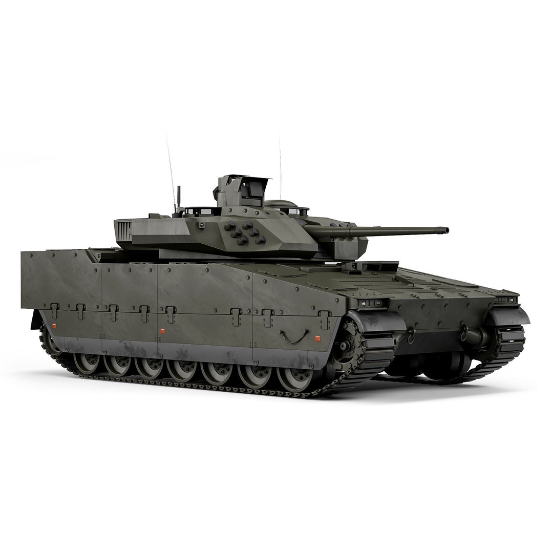 BMP CV90 3D Model – Detailed Armored Vehicle, Game Ready, FBX - View 8