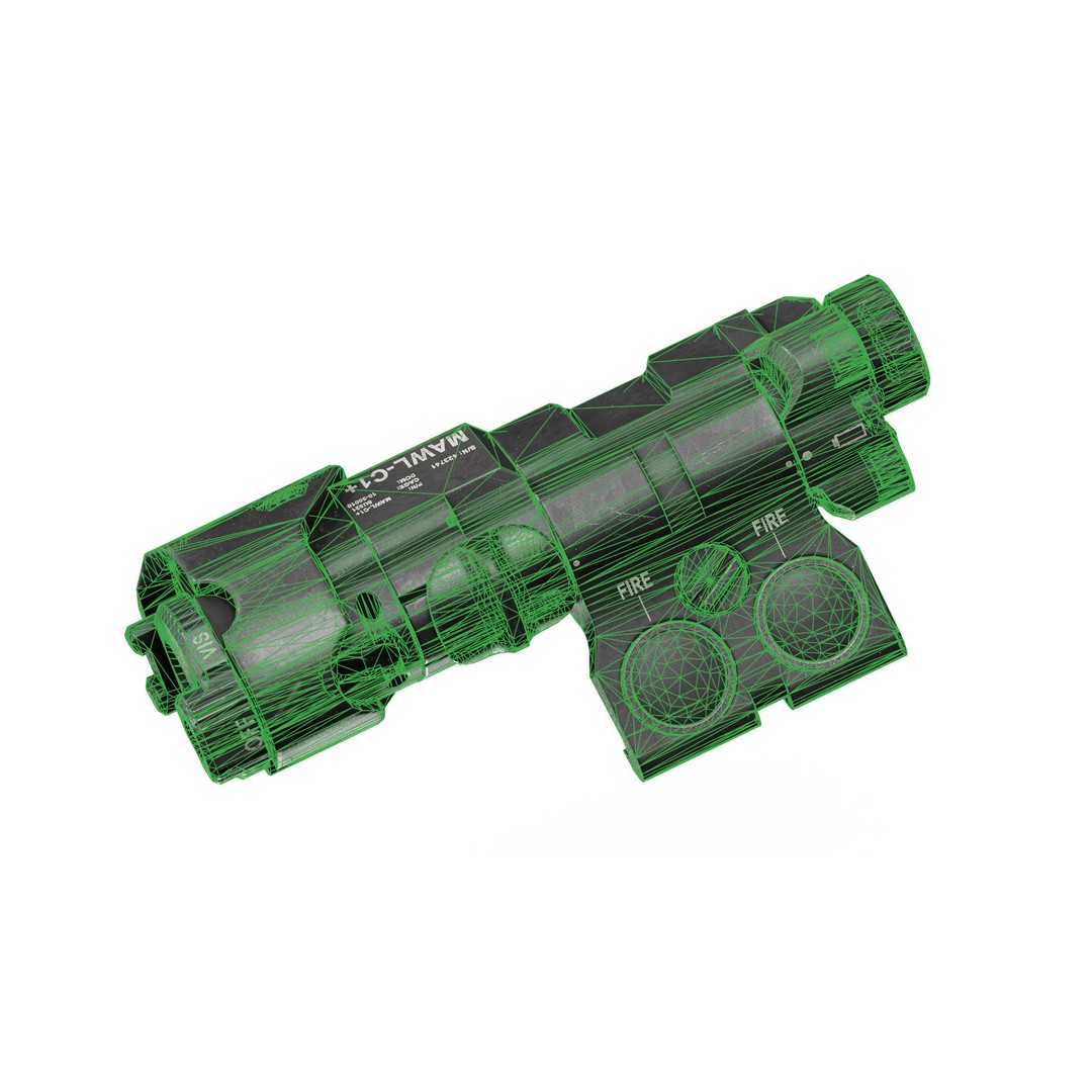 MAWL C1 Laser 3D Model – Low Poly Game-Ready Asset, FBX, OBJ - View 9