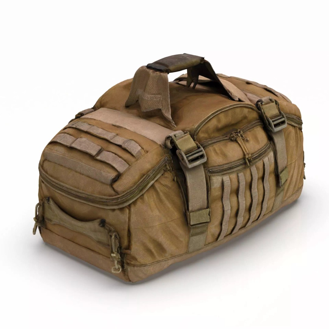 Tactical Gear Bag 3D Model – High Poly Game-Ready Asset, FBX, Blender - View 3