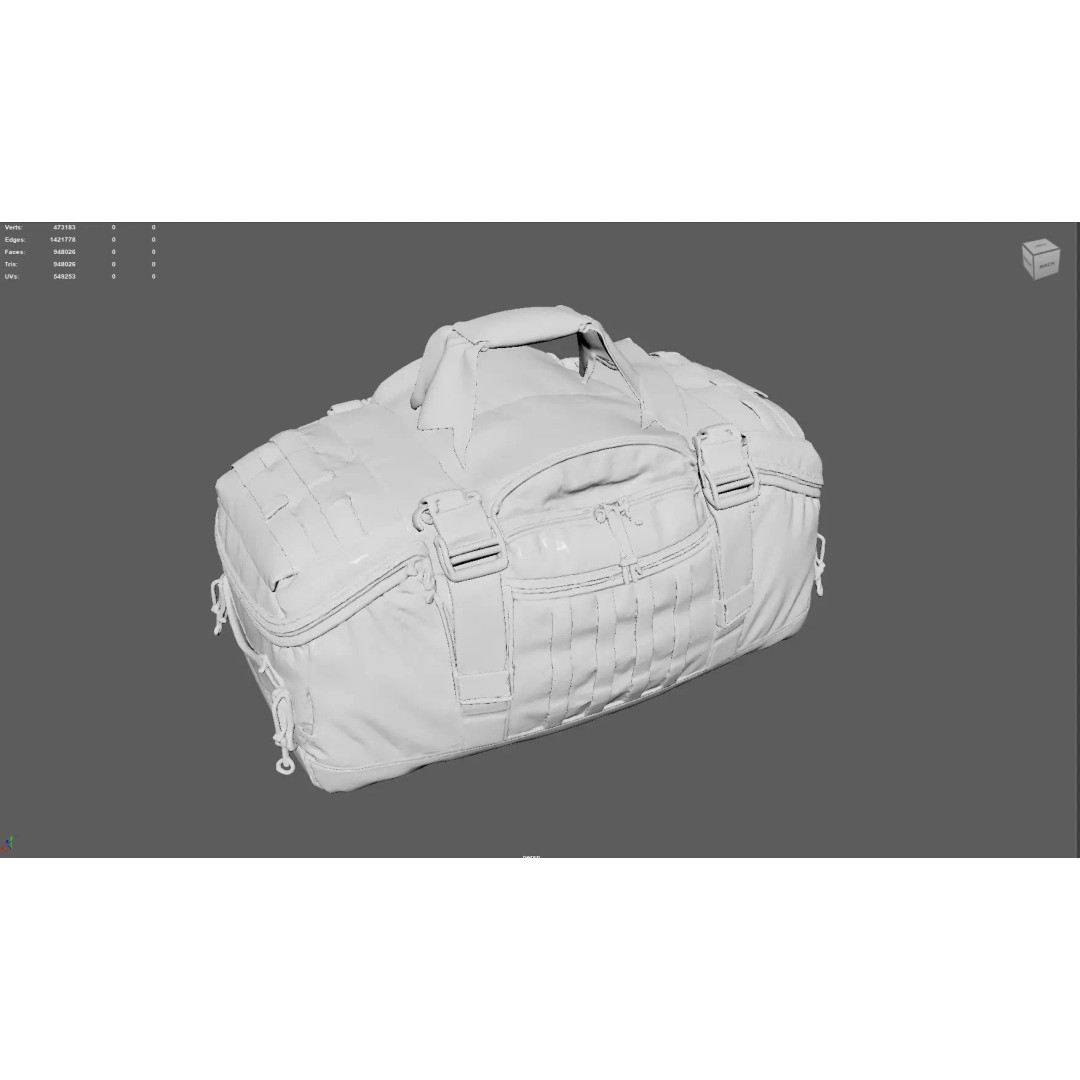 Tactical Gear Bag 3D Model – High Poly Game-Ready Asset, FBX, Blender - View 5