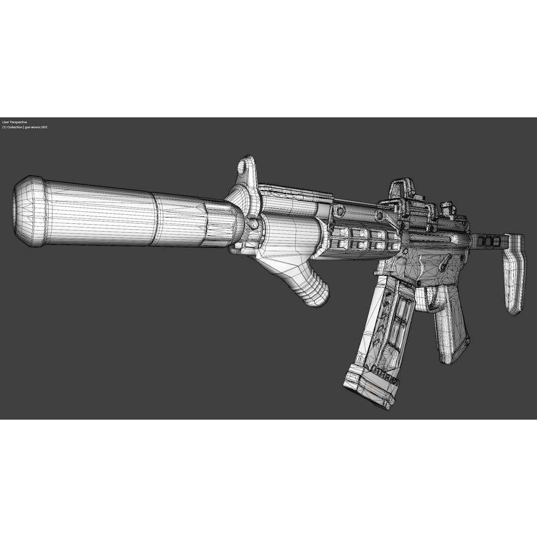 MP5 Gun 3D Model – High Quality Game Asset, FBX, OBJ, Blender - View 15