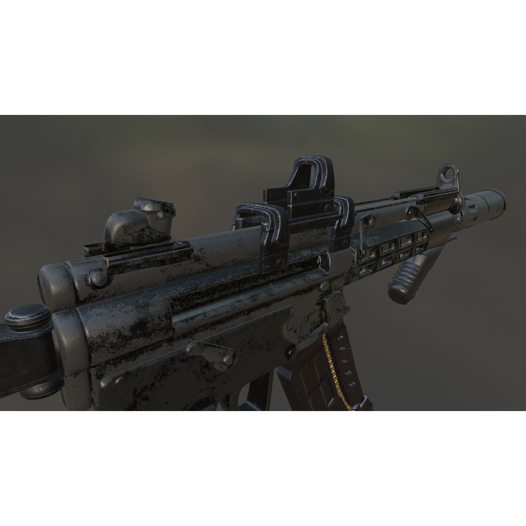 MP5 Gun 3D Model – High Quality Game Asset, FBX, OBJ, Blender - View 7