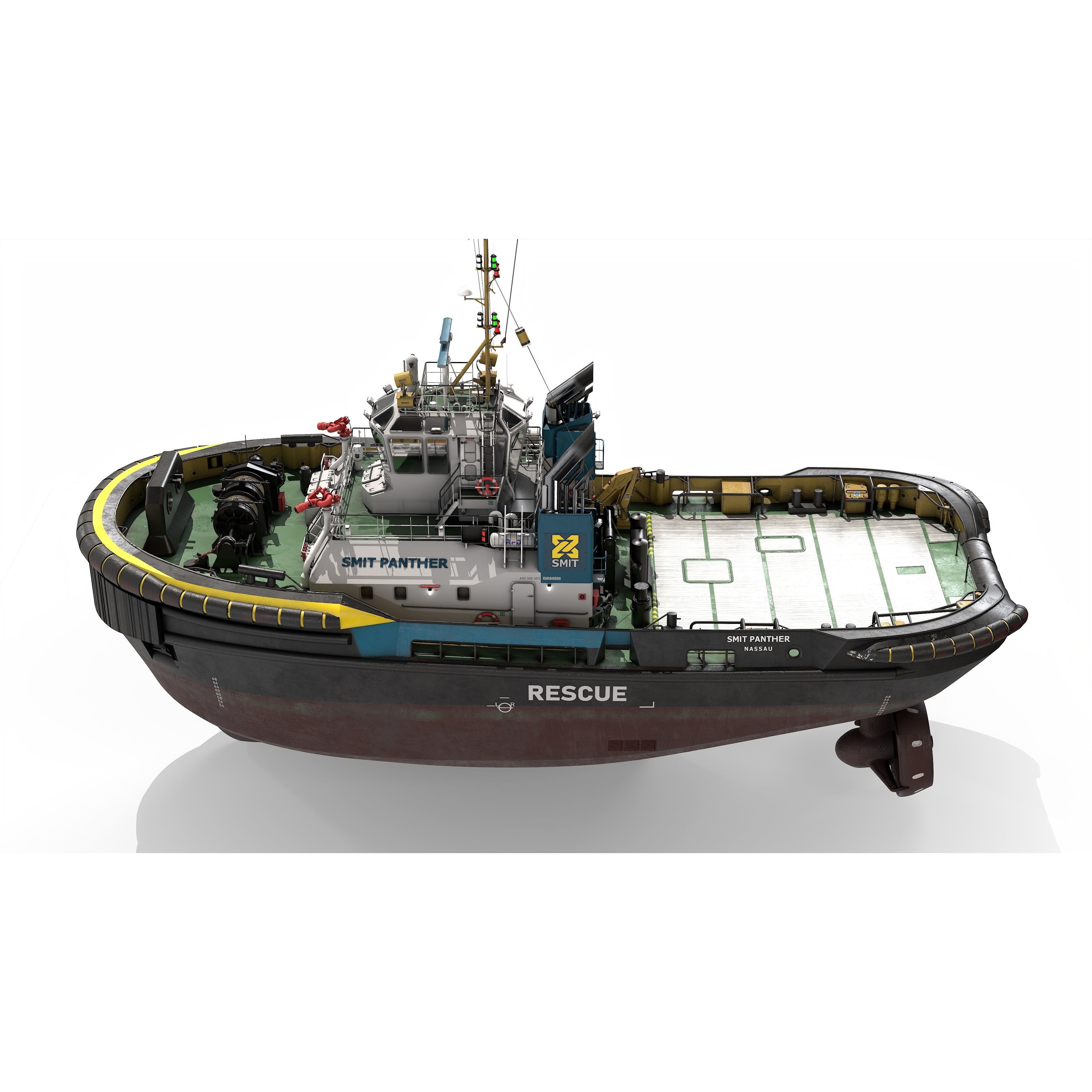 ASD Tug 3213 Smit Panther - Game-Ready 3D Model - View 10