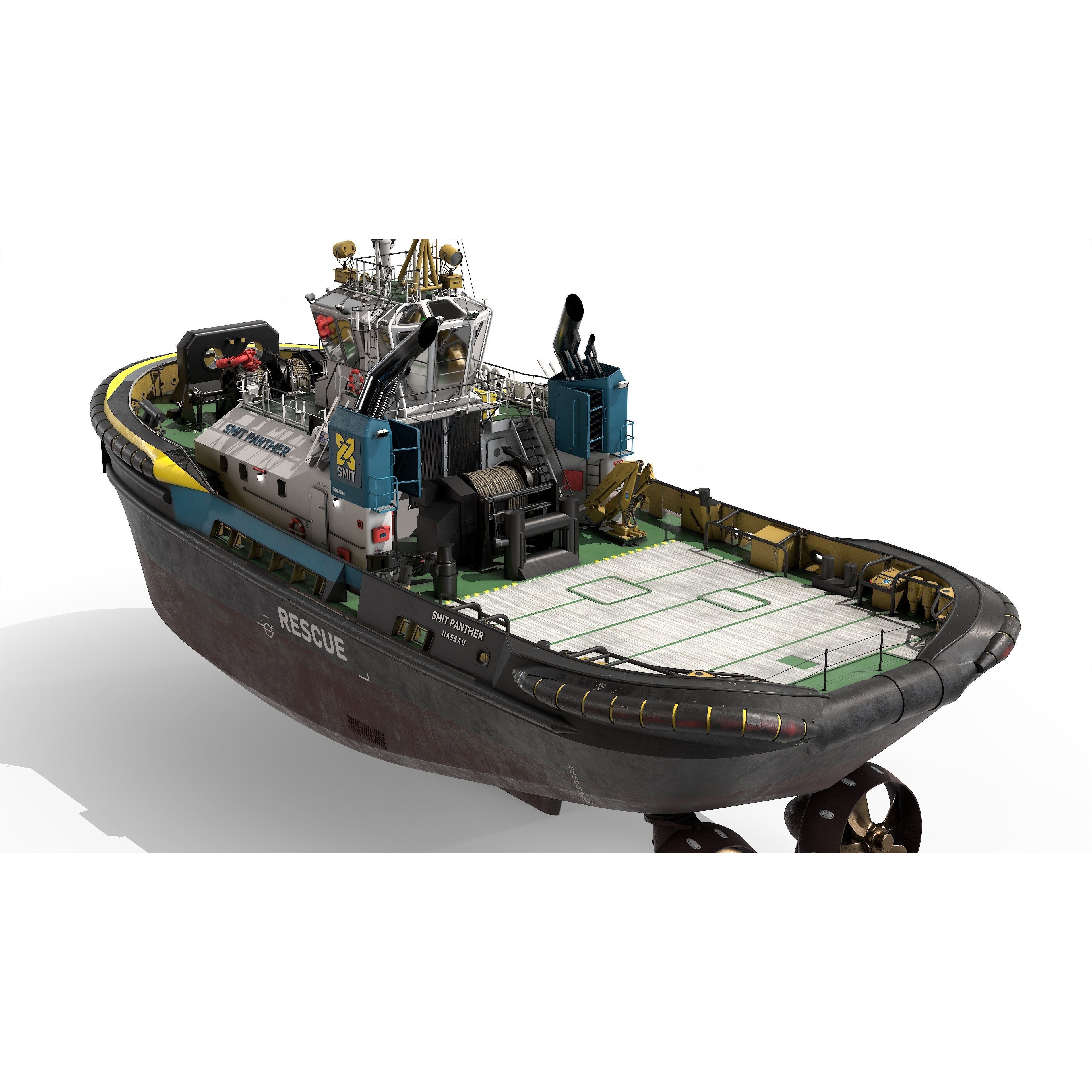 ASD Tug 3213 Smit Panther - Game-Ready 3D Model - View 11