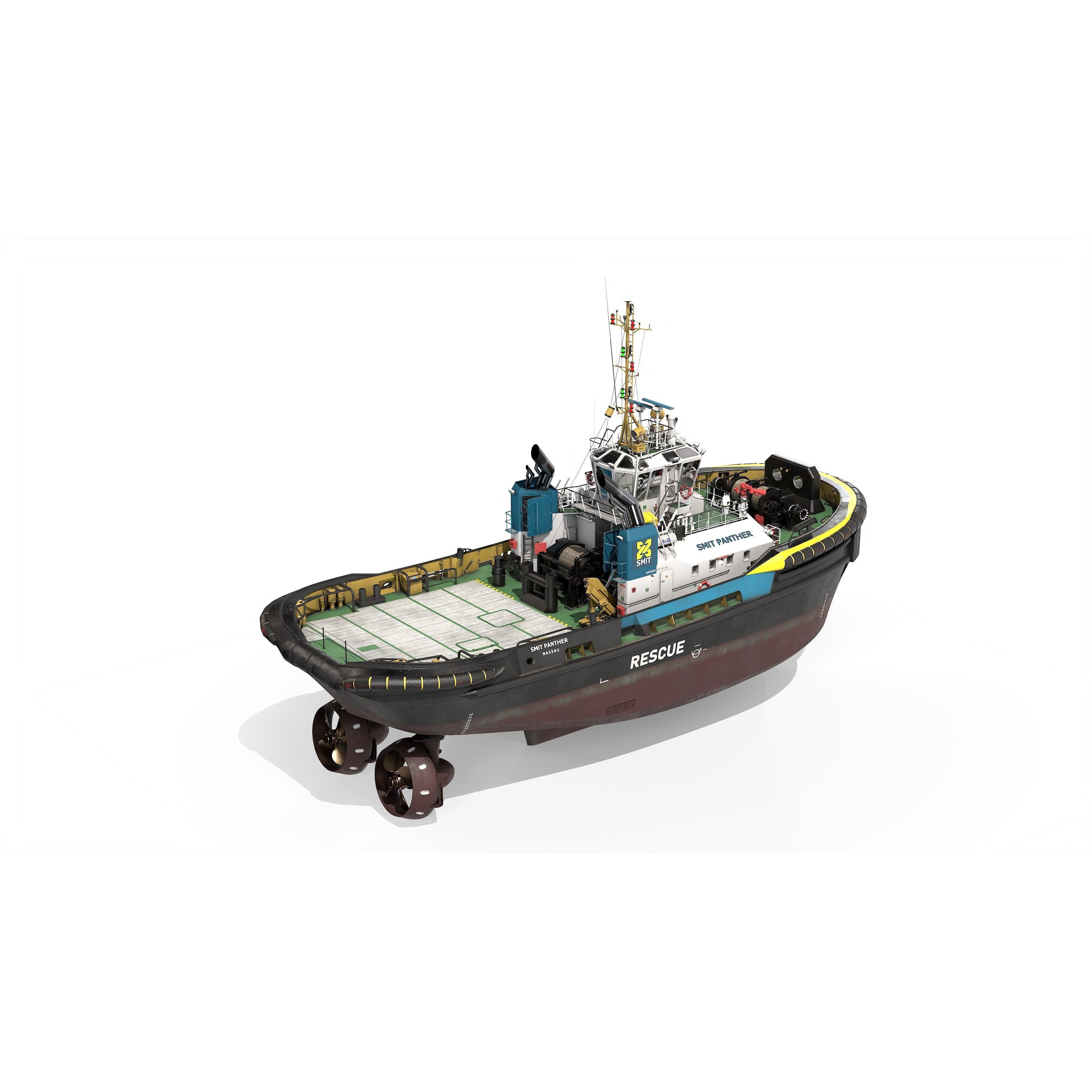 ASD Tug 3213 Smit Panther - Game-Ready 3D Model - View 13