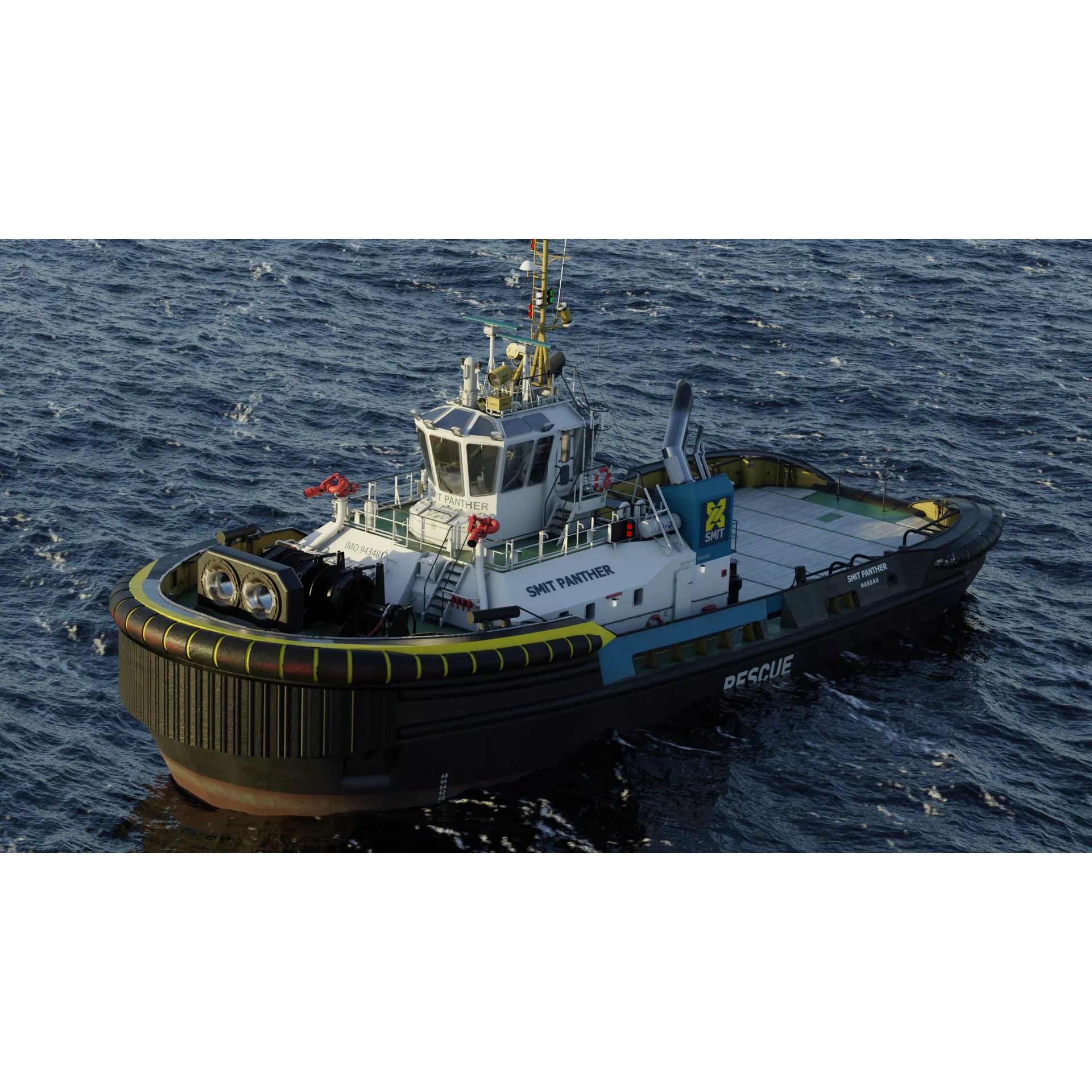 ASD Tug 3213 Smit Panther - Game-Ready 3D Model - View 2