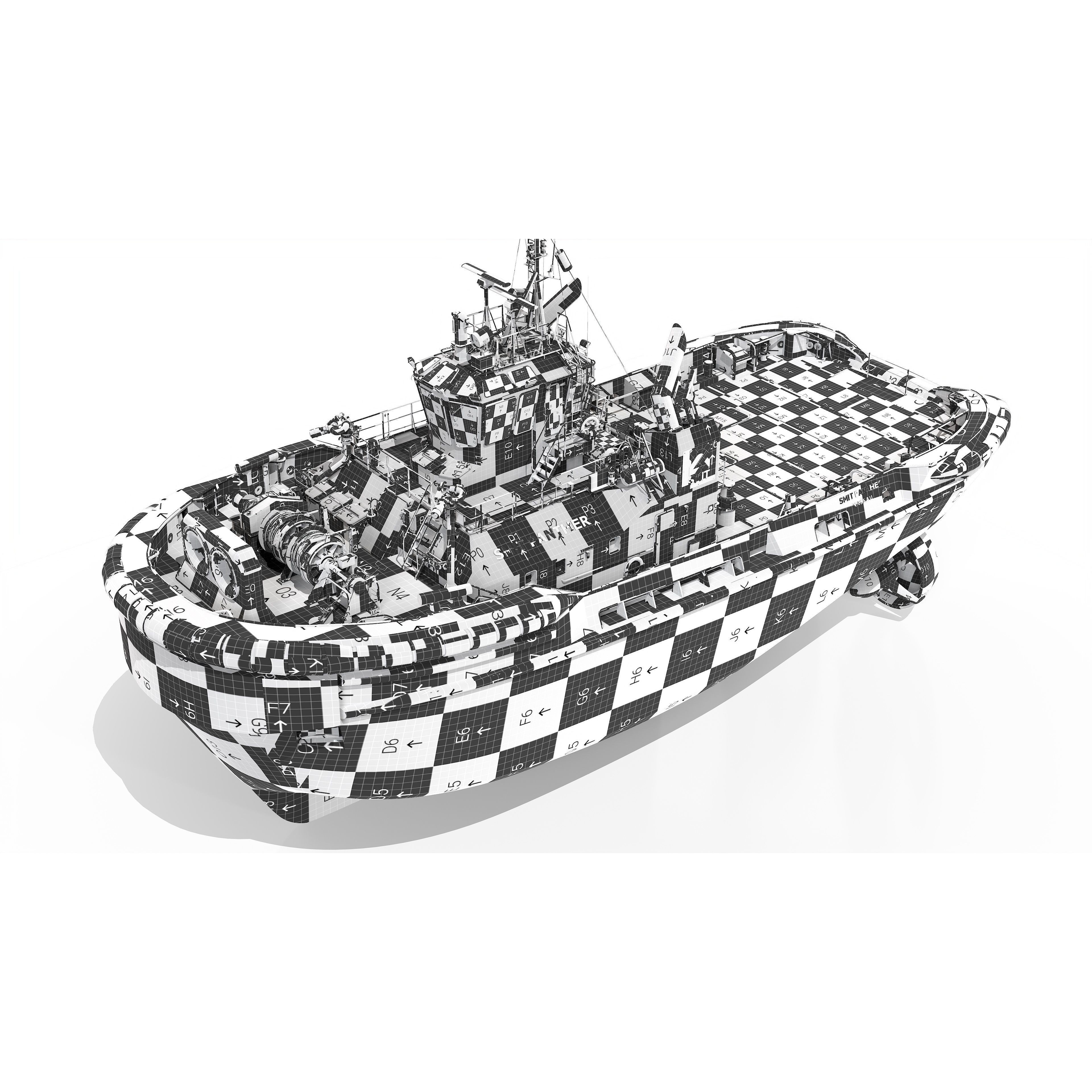 ASD Tug 3213 Smit Panther - Game-Ready 3D Model - View 24