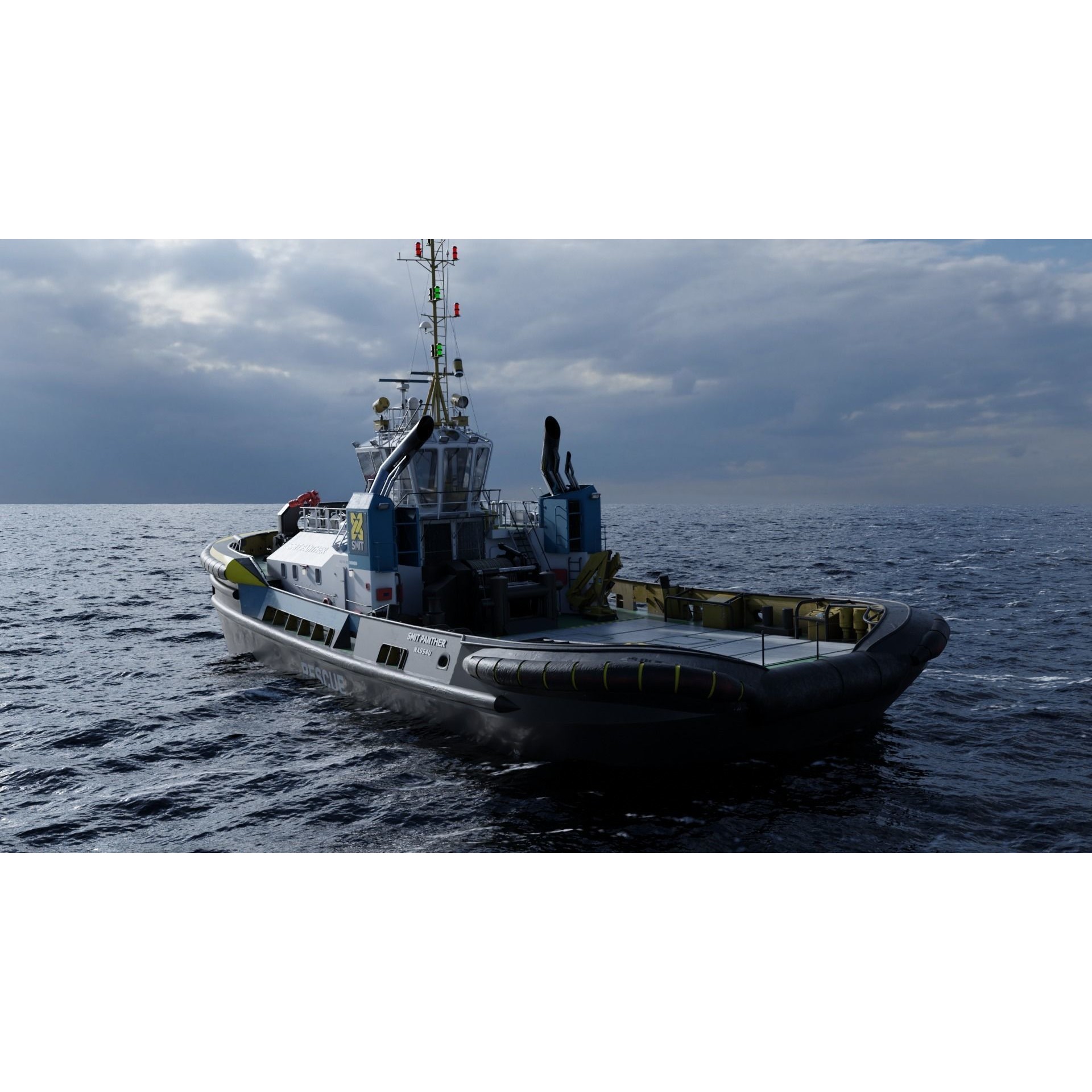 ASD Tug 3213 Smit Panther - Game-Ready 3D Model - View 28