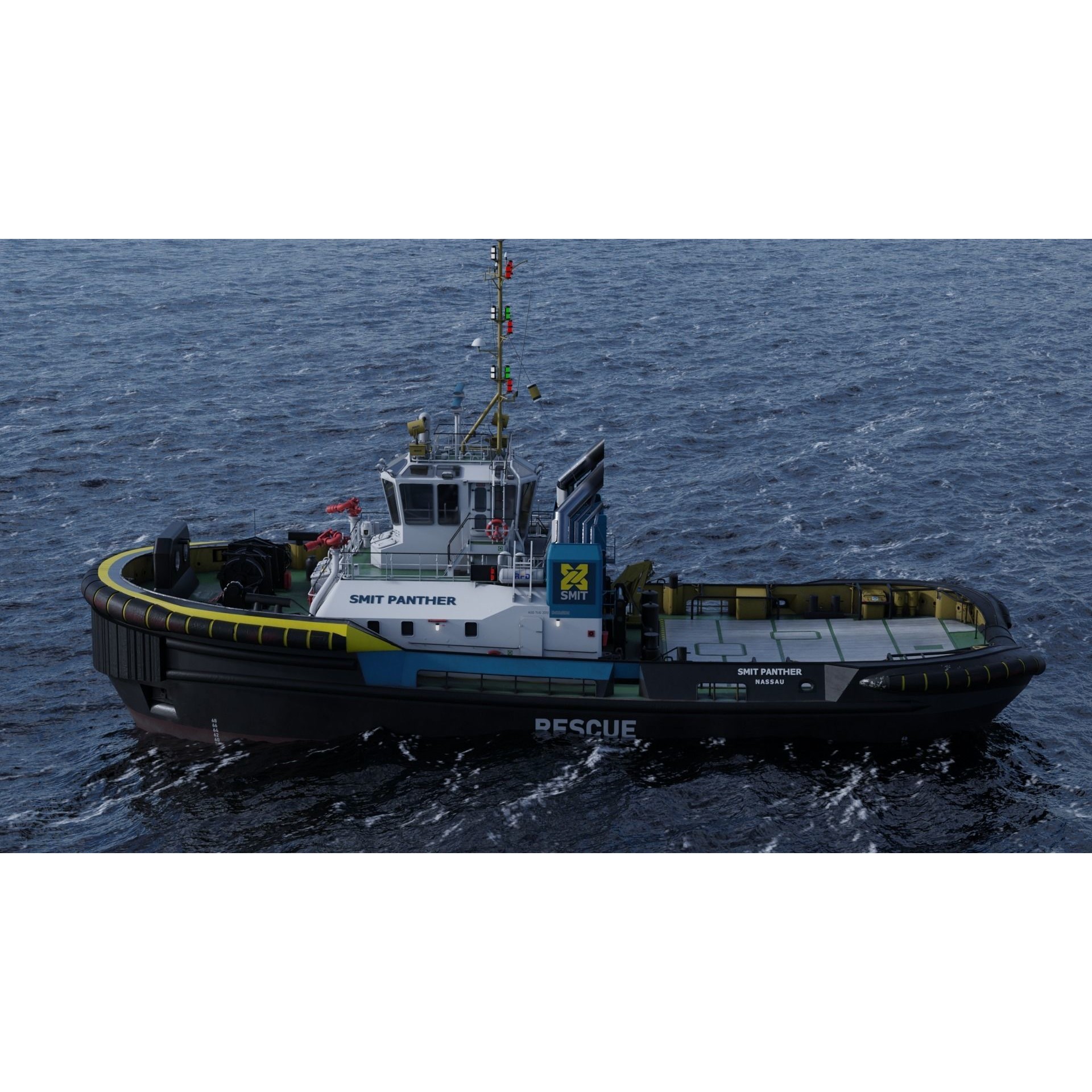 ASD Tug 3213 Smit Panther - Game-Ready 3D Model - View 30