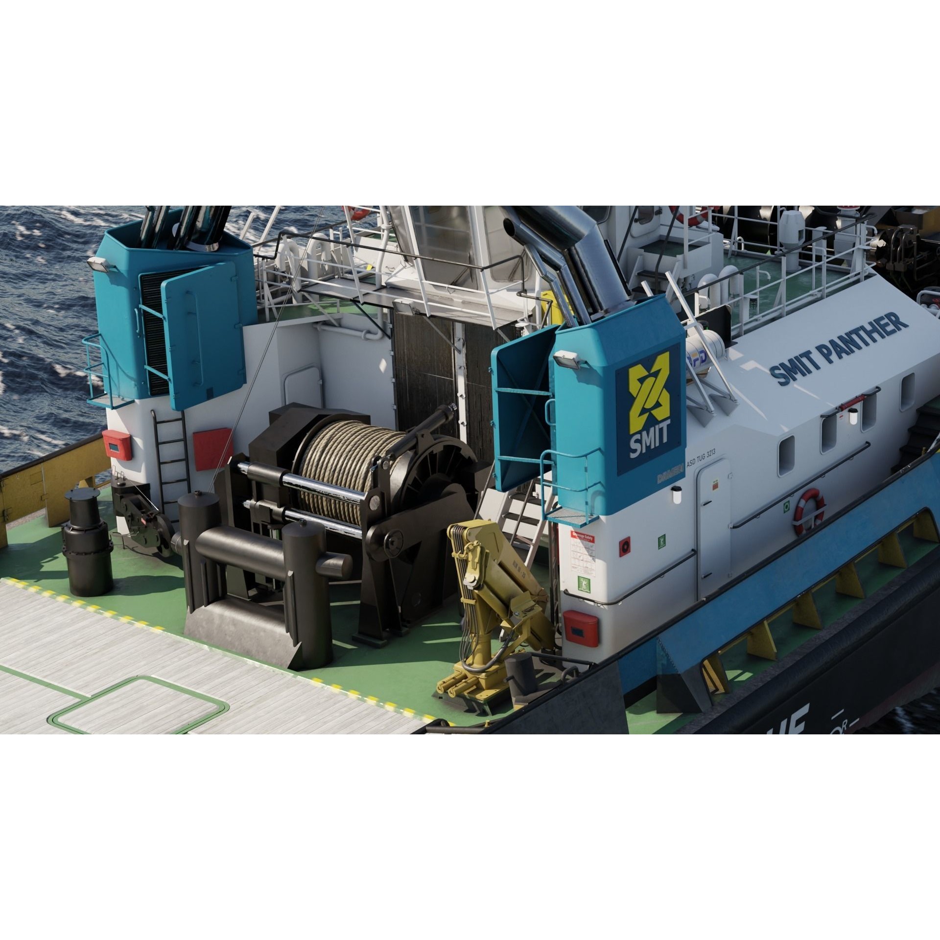 ASD Tug 3213 Smit Panther - Game-Ready 3D Model - View 33