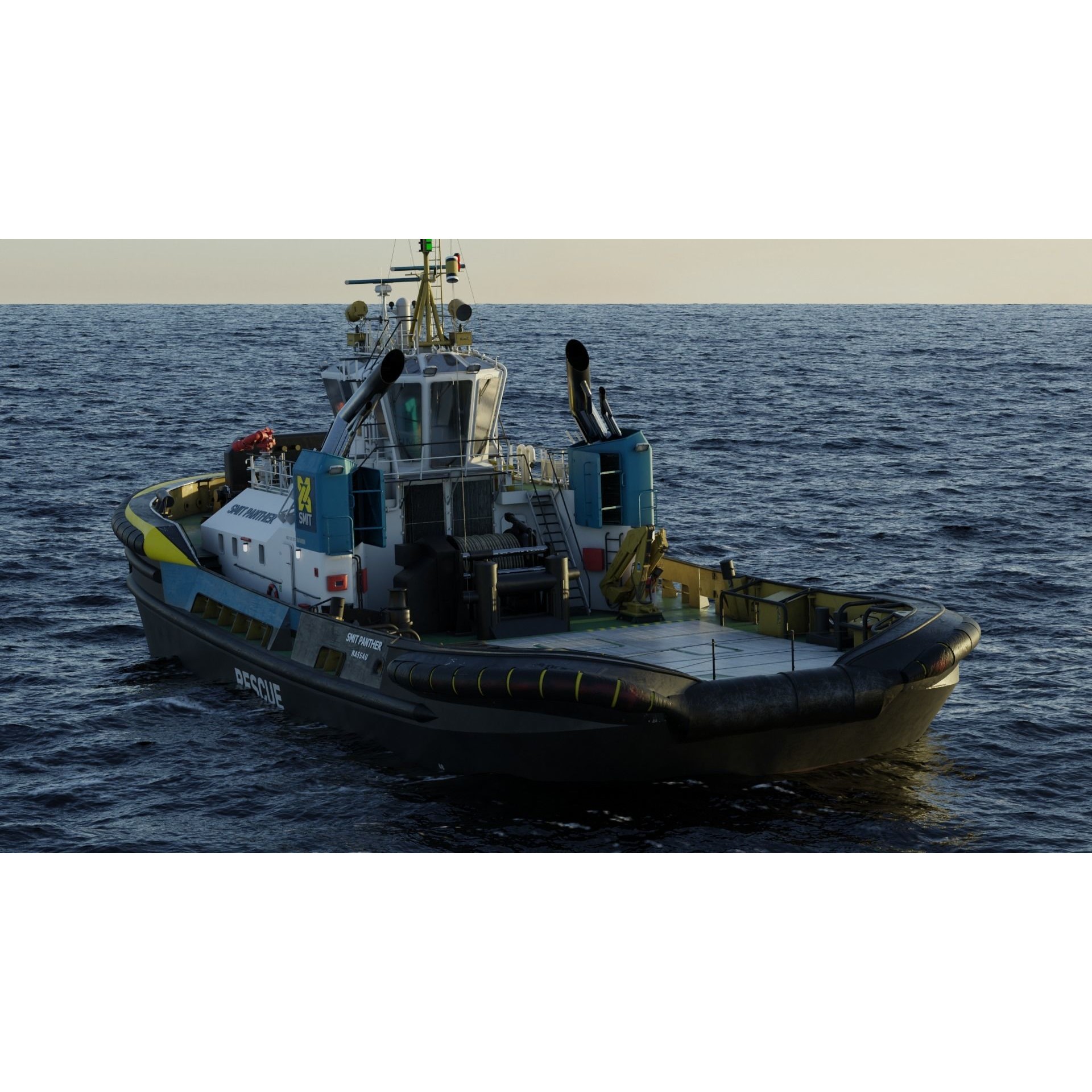ASD Tug 3213 Smit Panther - Game-Ready 3D Model - View 4