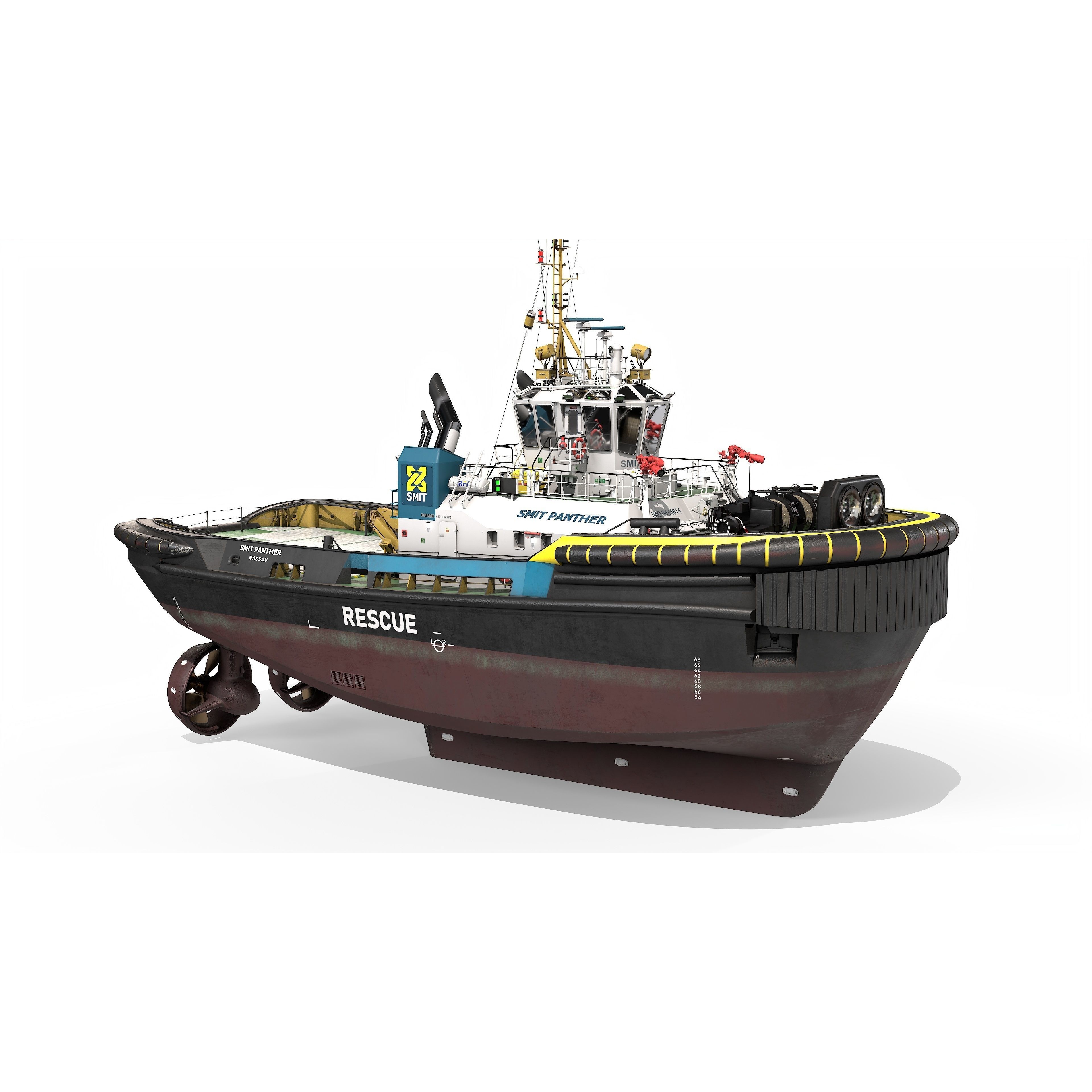 ASD Tug 3213 Smit Panther - Game-Ready 3D Model - View 5