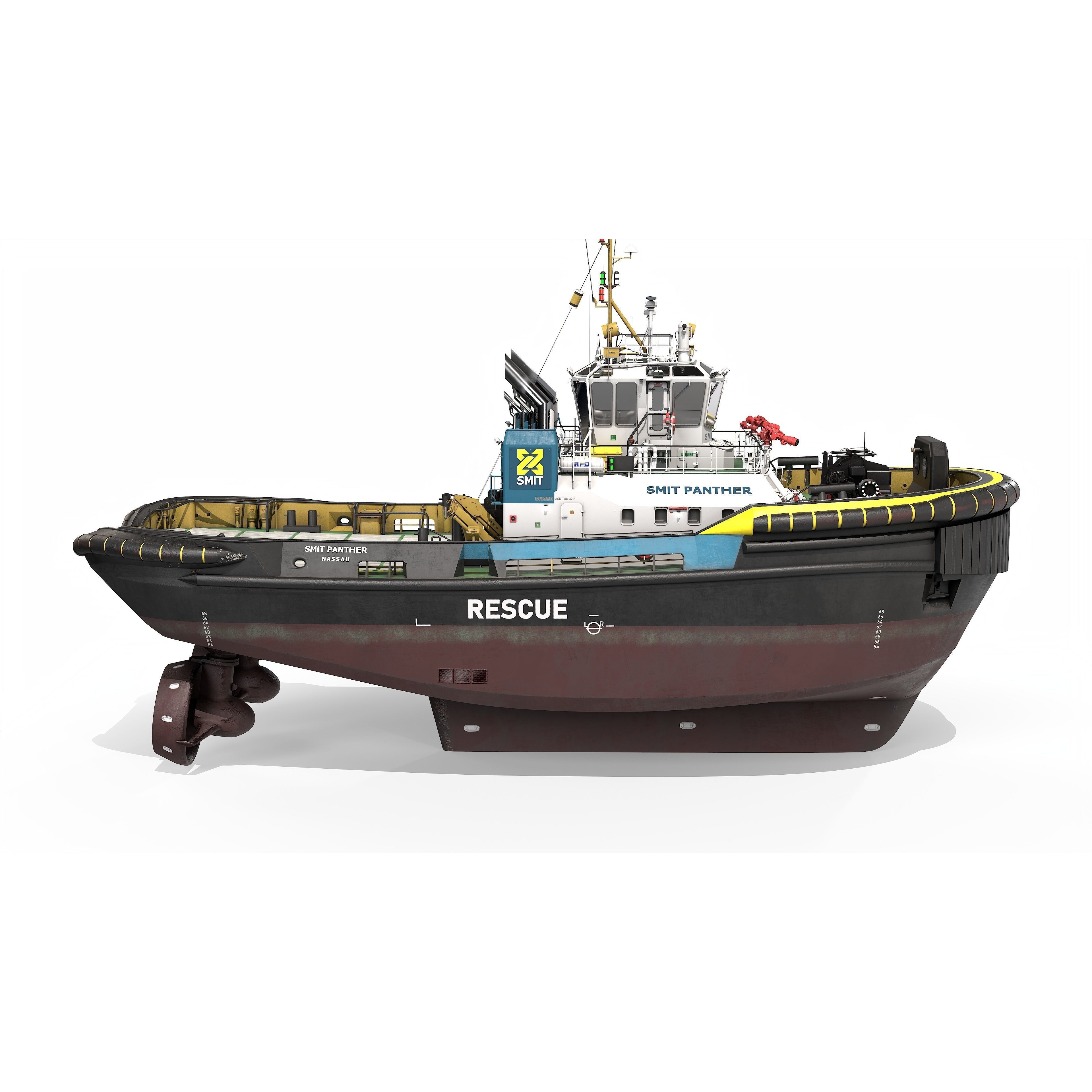ASD Tug 3213 Smit Panther - Game-Ready 3D Model - View 6