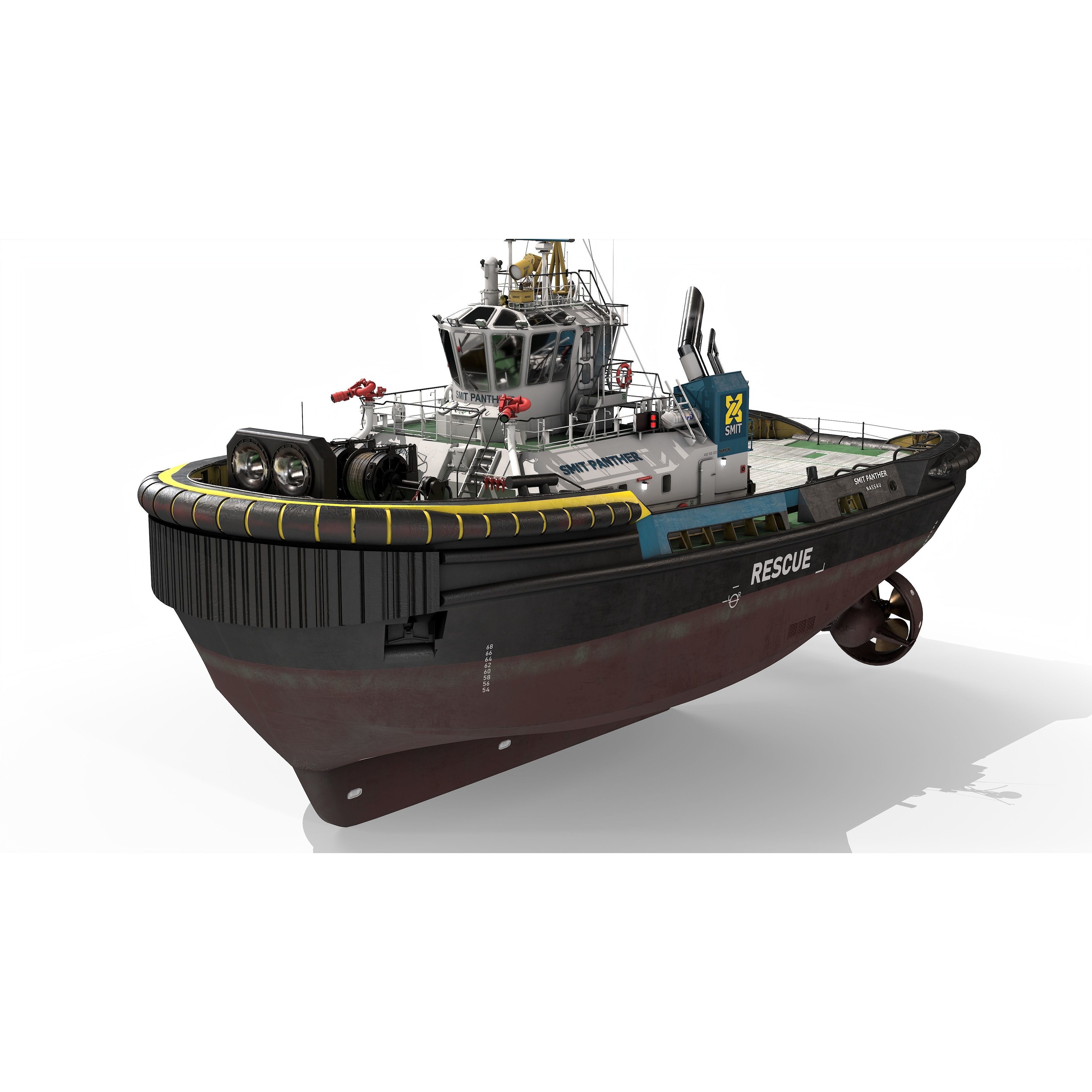 ASD Tug 3213 Smit Panther - Game-Ready 3D Model - View 9