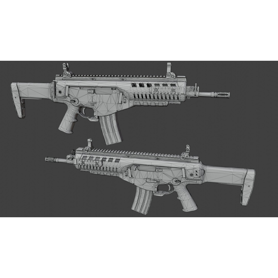 ARX160 Rifle 3D Model – Low Poly Rigged Game Asset, FBX