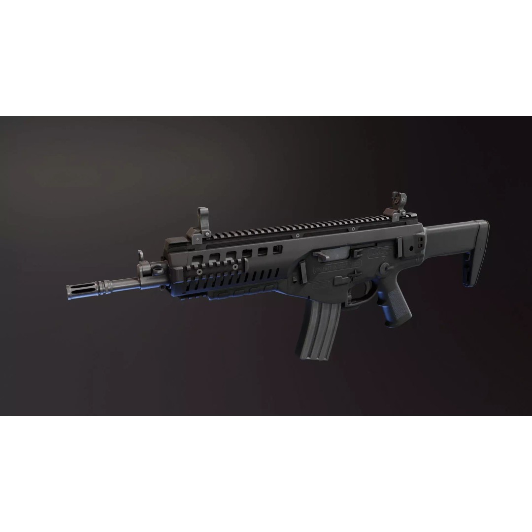 ARX160 Rifle 3D Model – Low Poly Rigged Game Asset, FBX - View 2