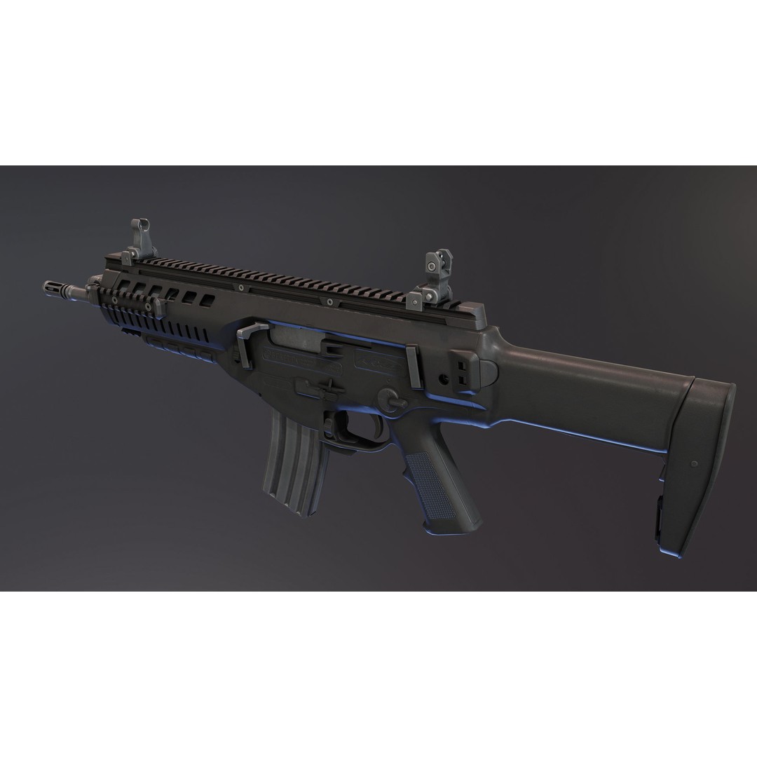 ARX160 Rifle 3D Model – Low Poly Rigged Game Asset, FBX - View 3