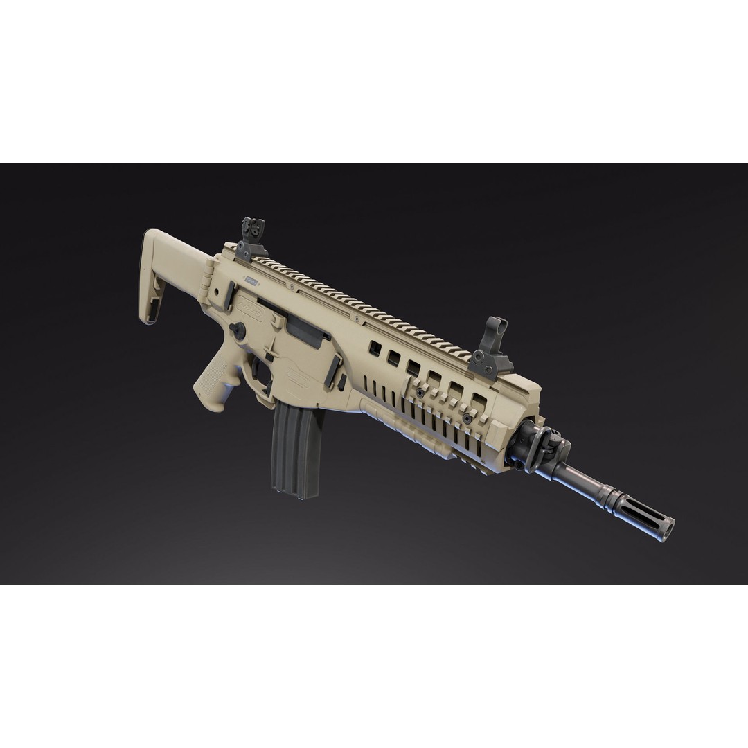 ARX160 Rifle 3D Model – Low Poly Rigged Game Asset, FBX - View 6