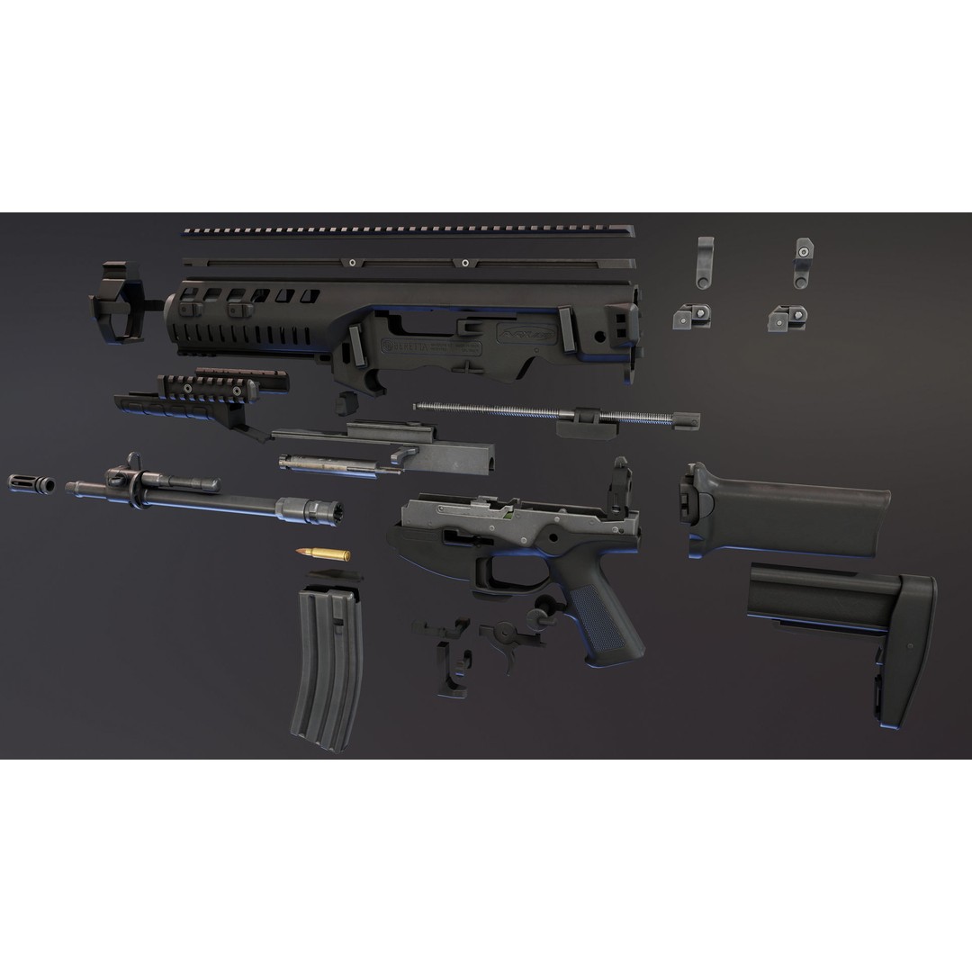 ARX160 Rifle 3D Model – Low Poly Rigged Game Asset, FBX - View 8