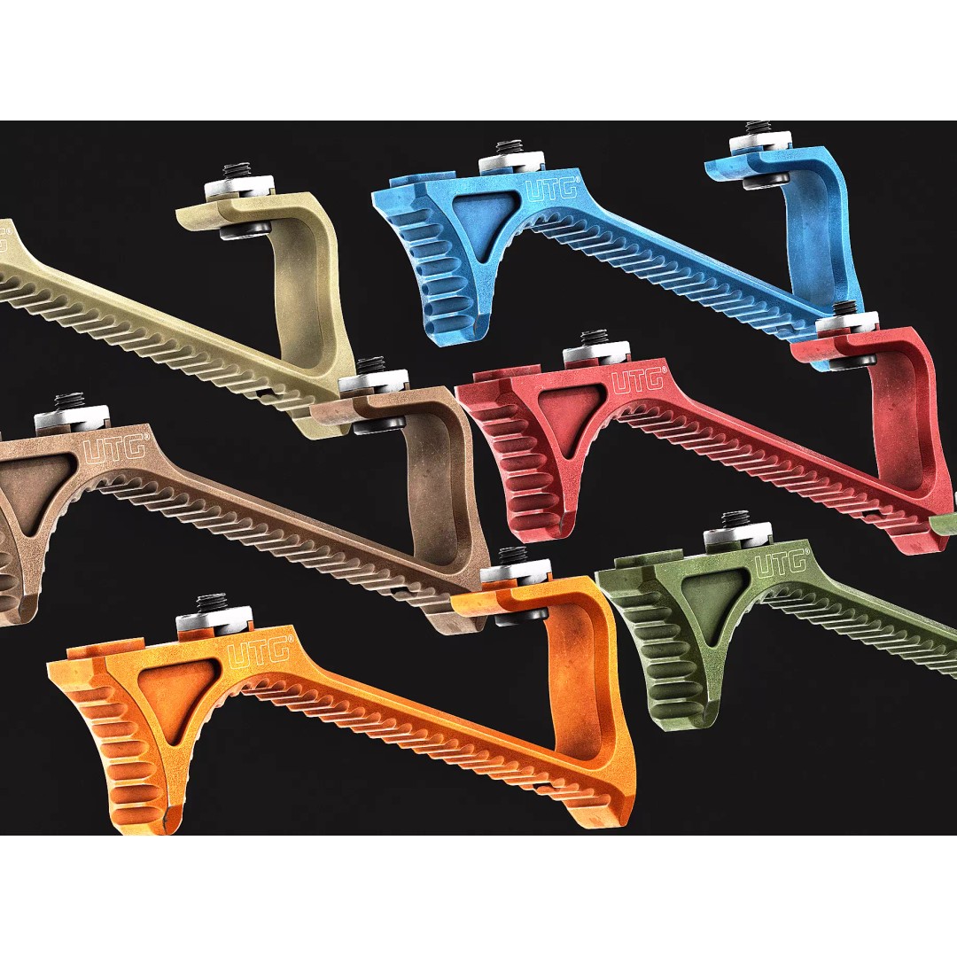 UTG Ultra Slim Angled Foregrip 3D Model – Low Poly PBR Asset, FBX, OBJ - View 2