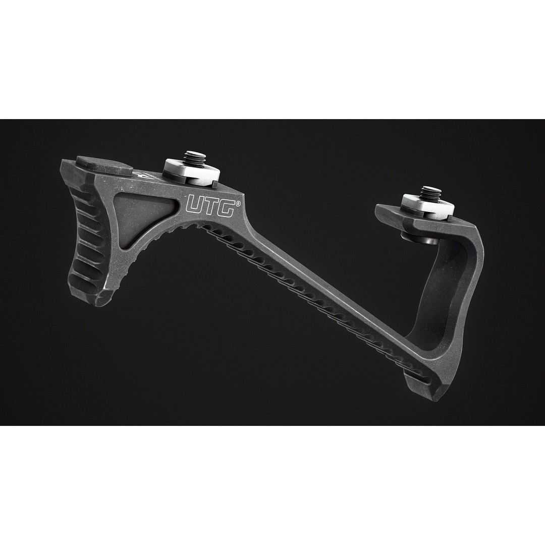UTG Ultra Slim Angled Foregrip 3D Model – Low Poly PBR Asset, FBX, OBJ - View 4