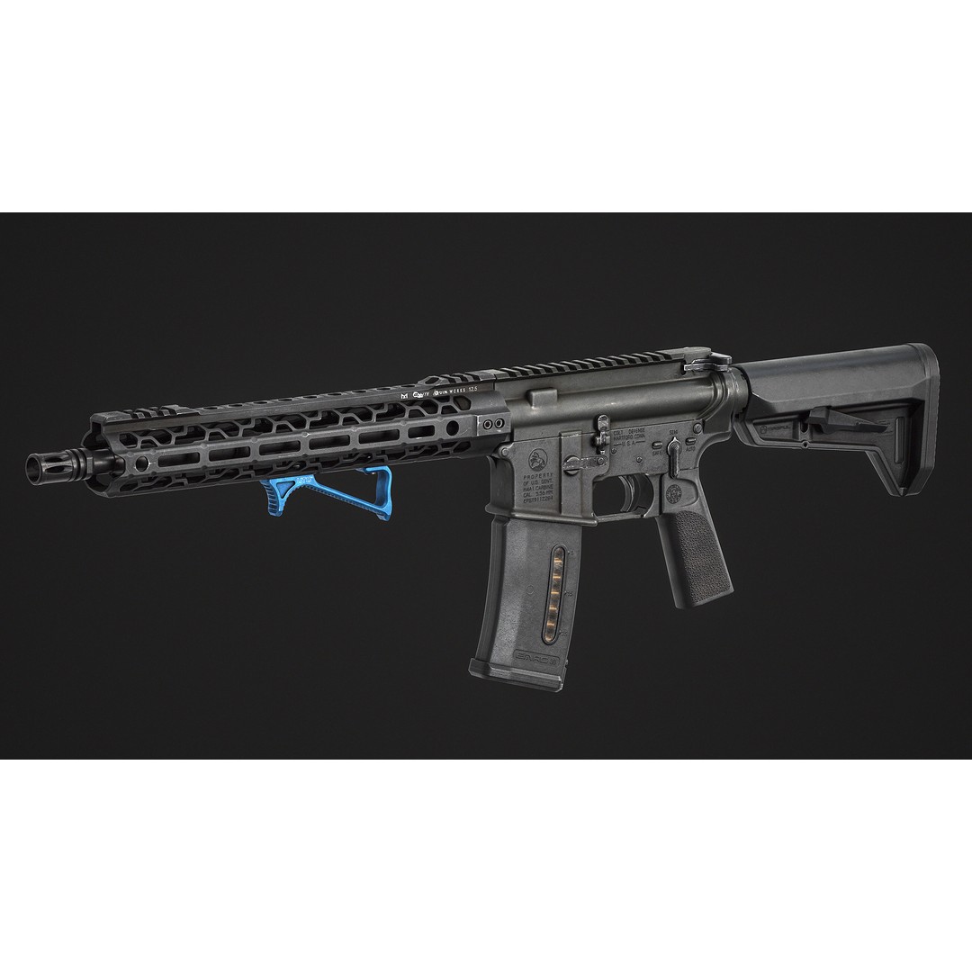 UTG Ultra Slim Angled Foregrip 3D Model – Low Poly PBR Asset, FBX, OBJ - View 7
