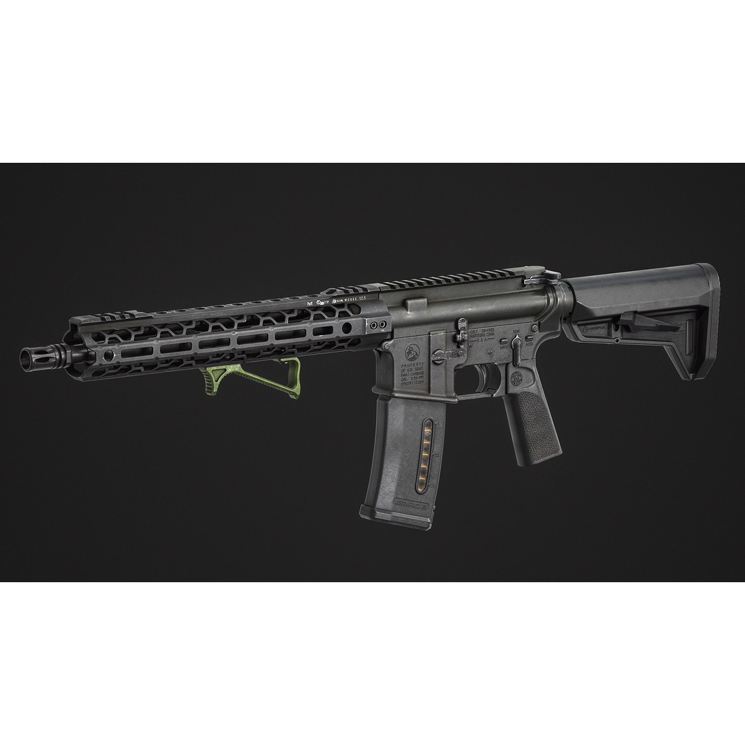 UTG Ultra Slim Angled Foregrip 3D Model – Low Poly PBR Asset, FBX, OBJ - View 9
