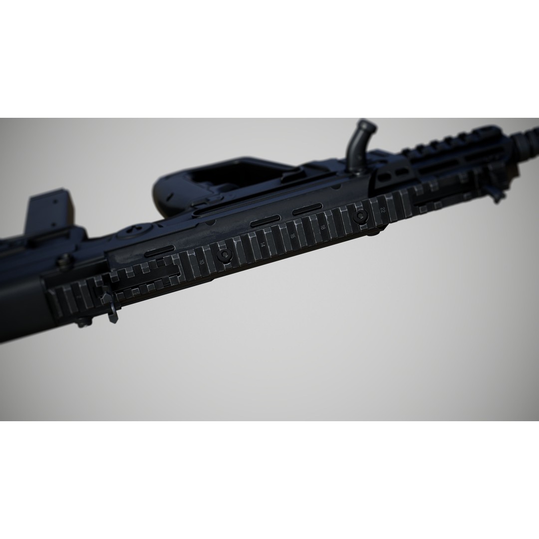 Tavor X95 3D Model – Low Poly Military Gun, Game Ready FBX