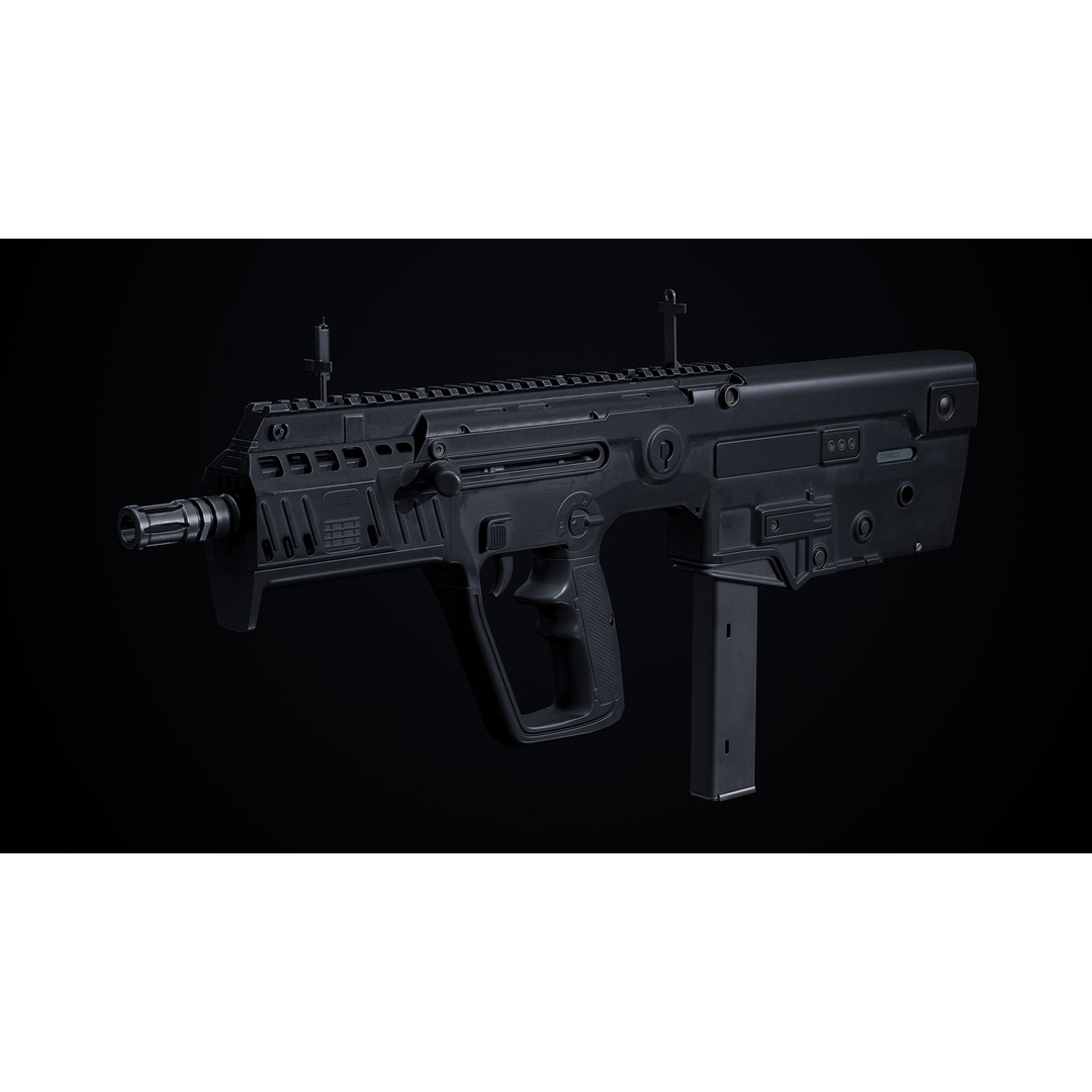 Tavor X95 3D Model – Low Poly Military Gun, Game Ready FBX - View 11