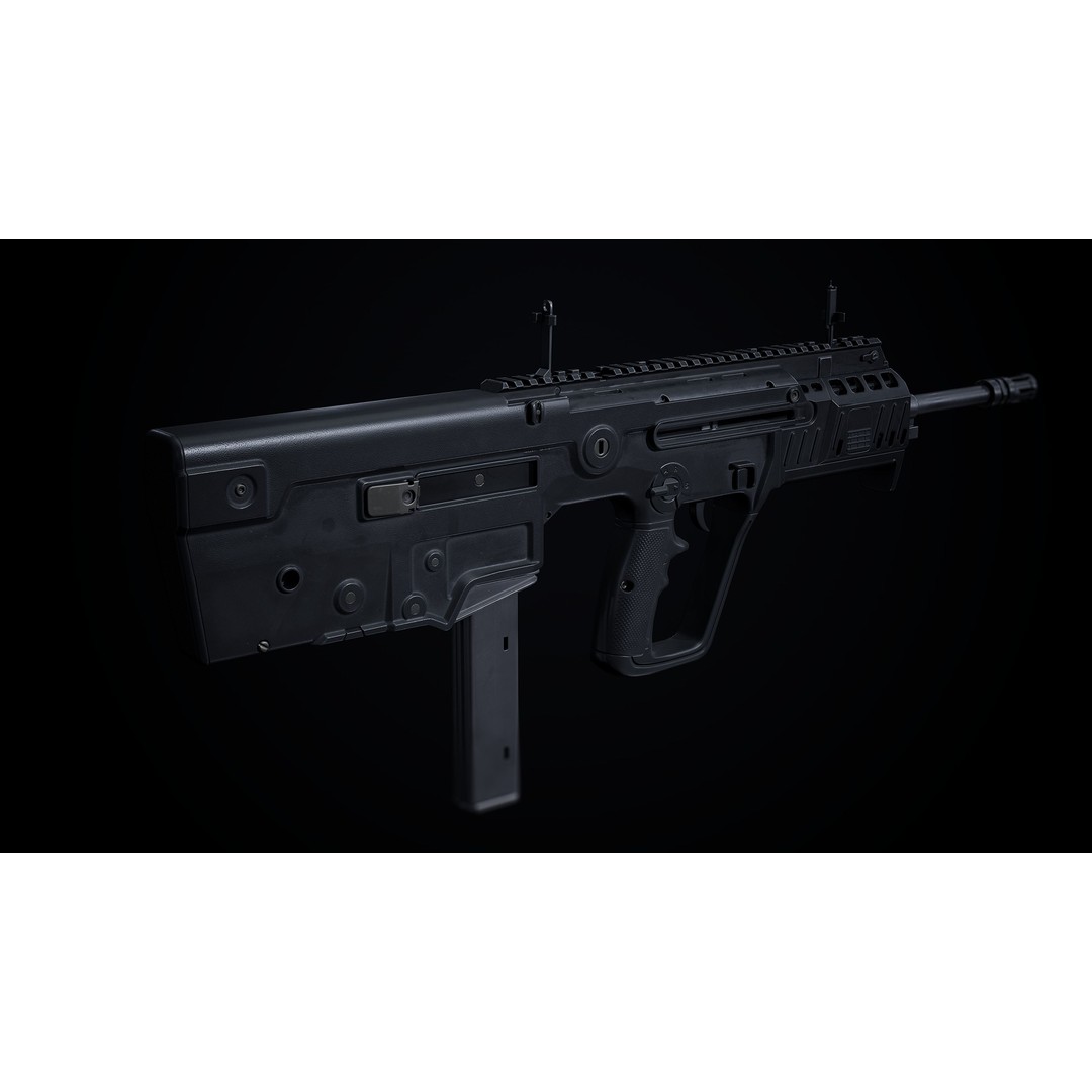 Tavor X95 3D Model – Low Poly Military Gun, Game Ready FBX - View 13