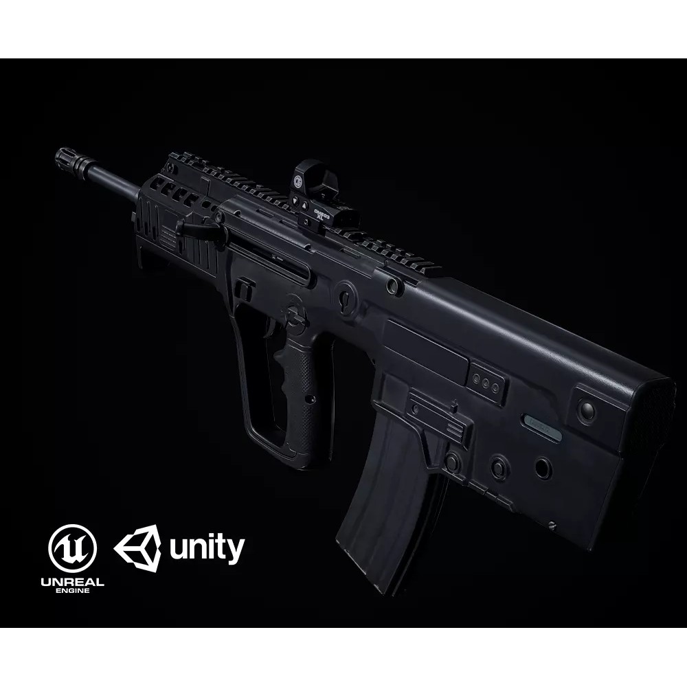 Tavor X95 3D Model – Low Poly Military Gun, Game Ready FBX - View 2