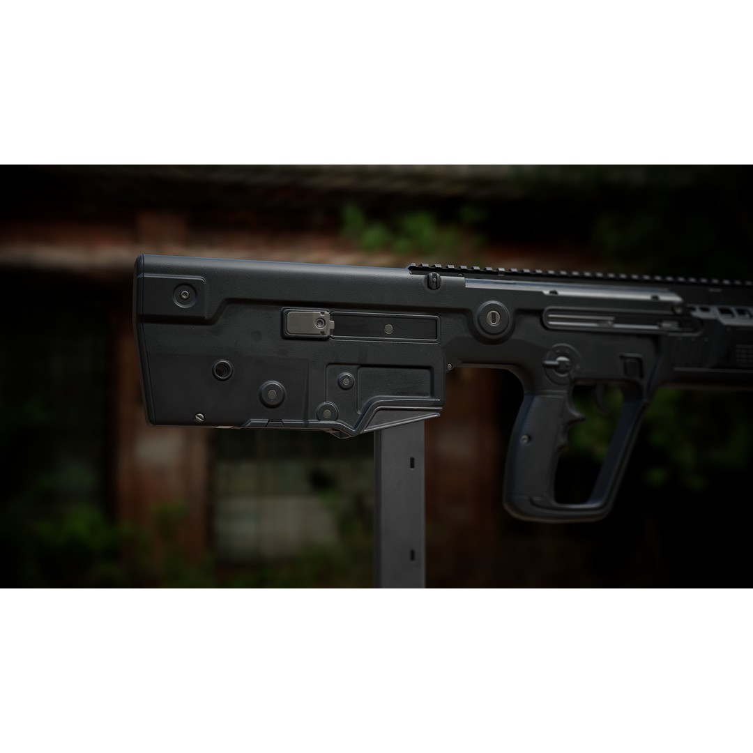 Tavor X95 3D Model – Low Poly Military Gun, Game Ready FBX - View 4