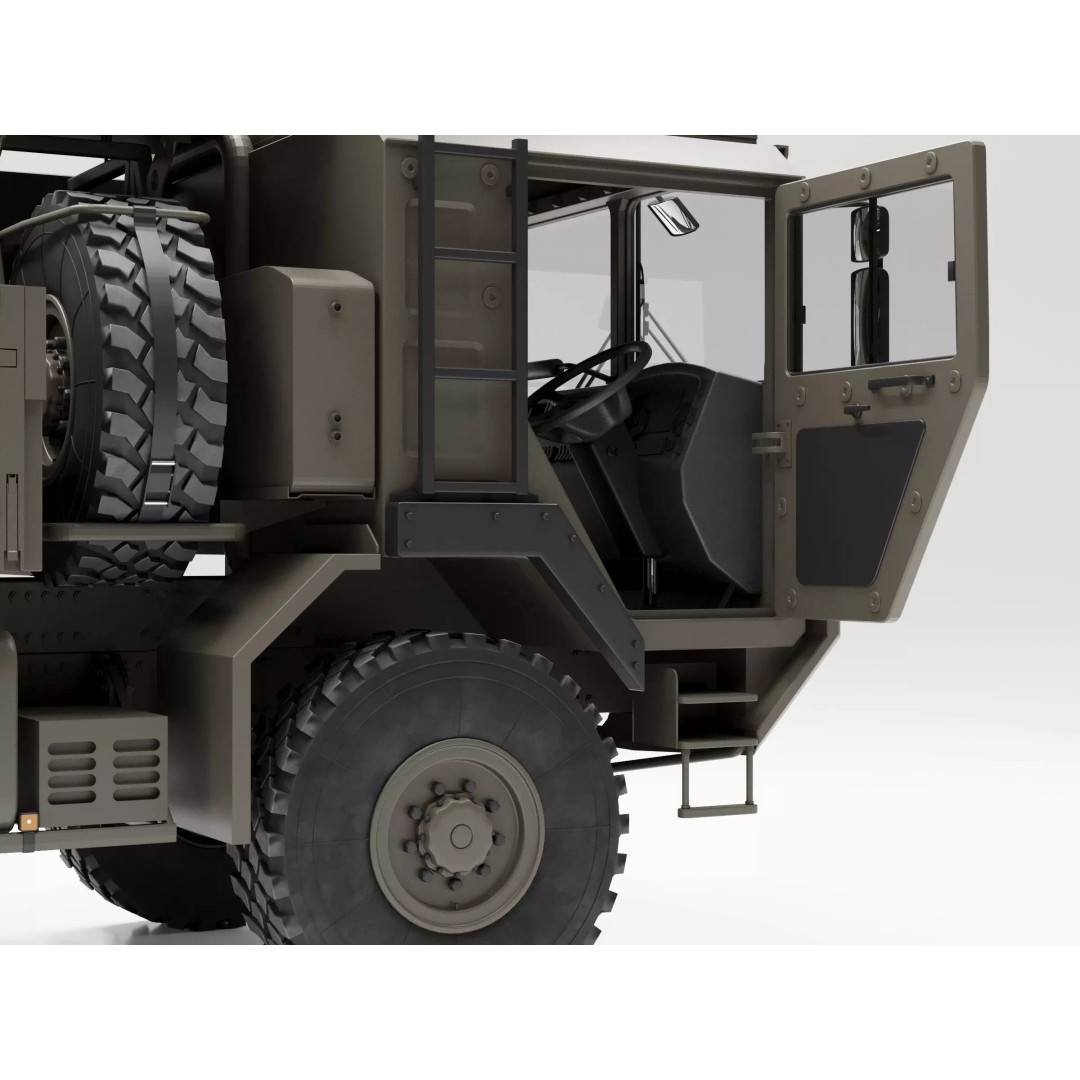 MAN HX60 4x4 Military Truck 3D Model – Game-Ready Asset, FBX, OBJ - View 11