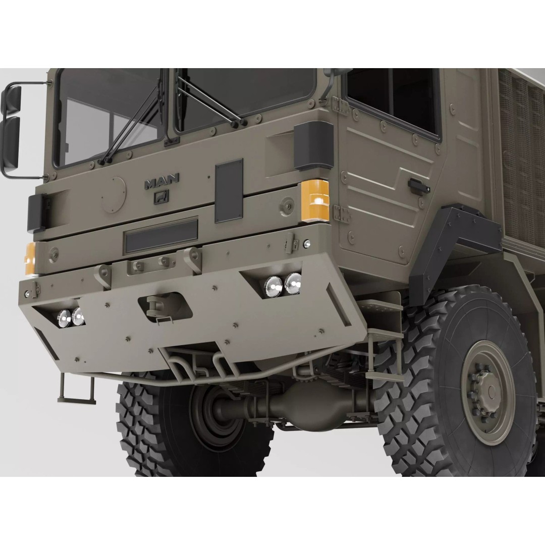 MAN HX60 4x4 Military Truck 3D Model – Game-Ready Asset, FBX, OBJ - View 19